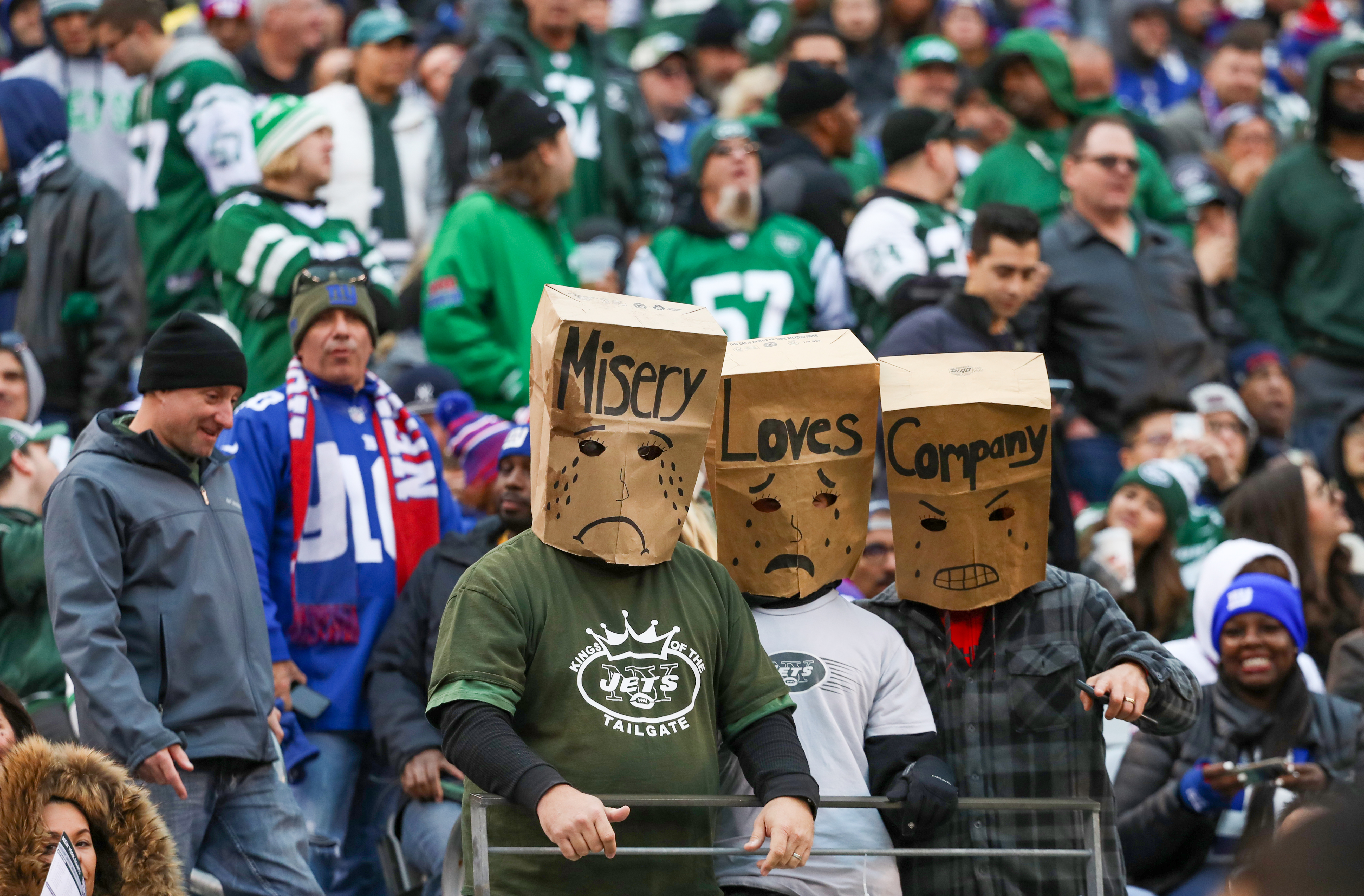 New York Jets and Giants fans tailgate before face off at MetLife