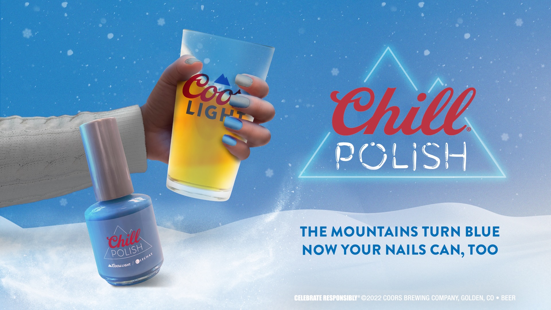 This Coors Light nail polish changes color when your beer is cold. Here's  how to get it. 