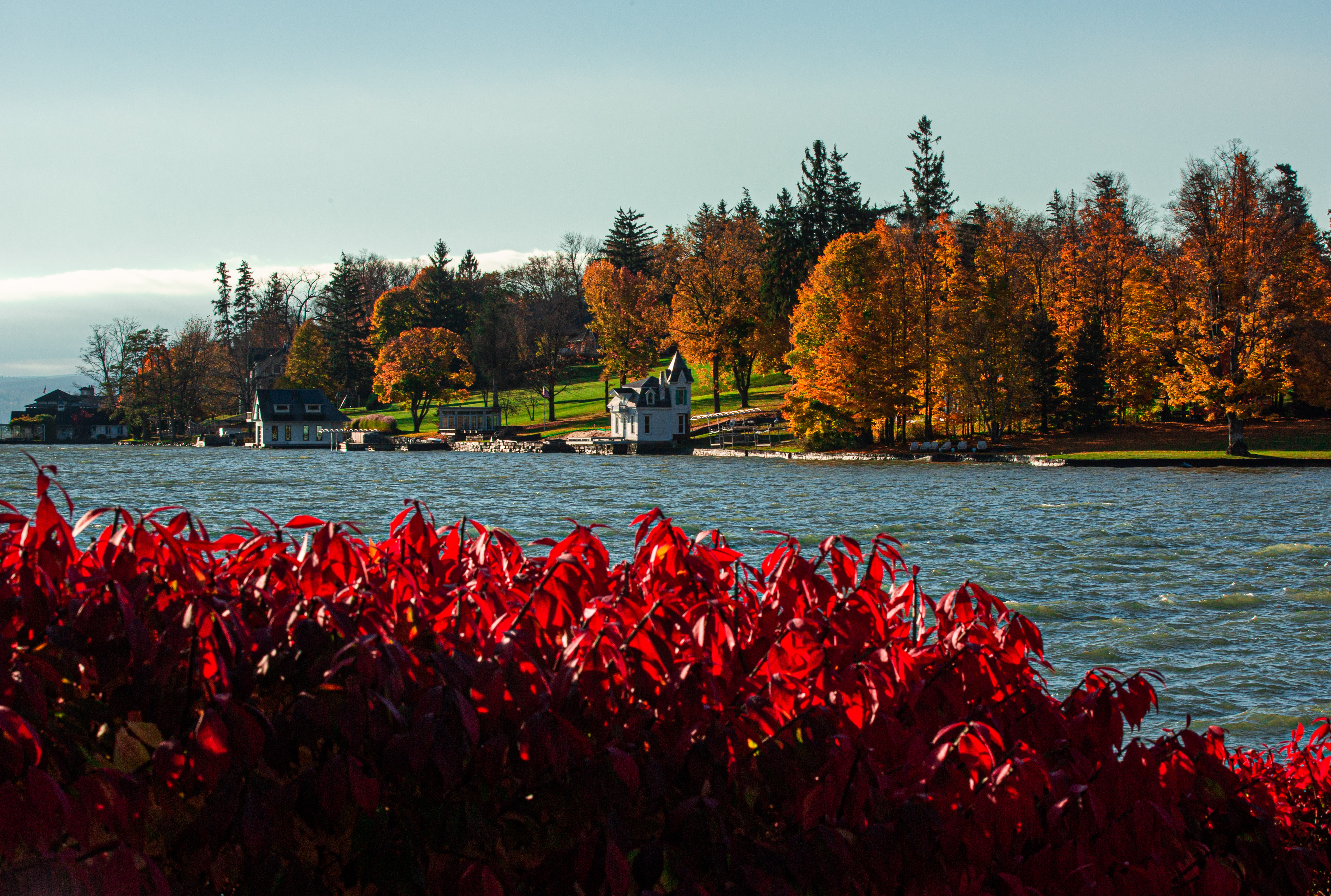 Verweilendes Laub am Skaneateles-See