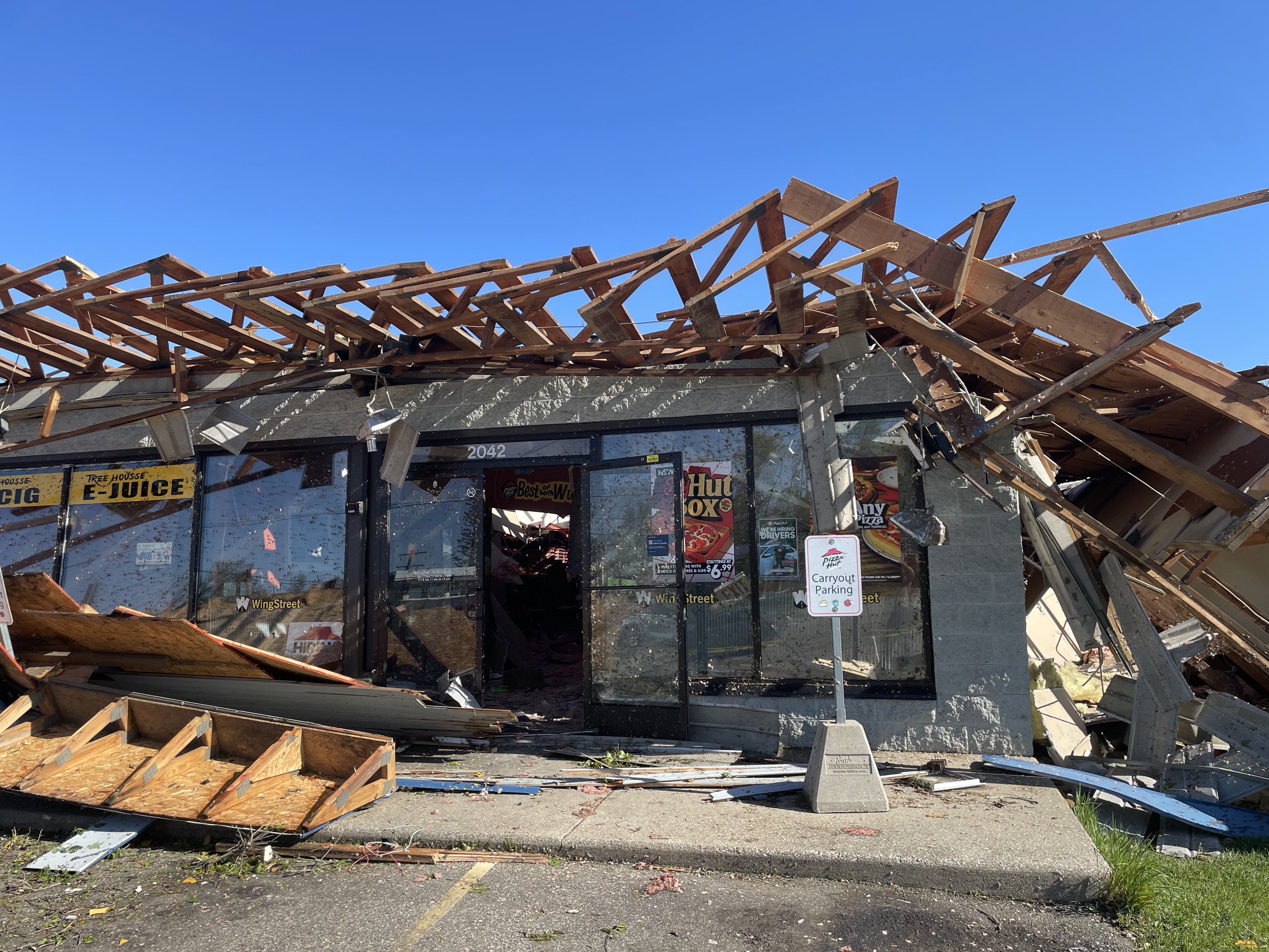 Tornado damage to businesses on Centre Avenue - mlive.com