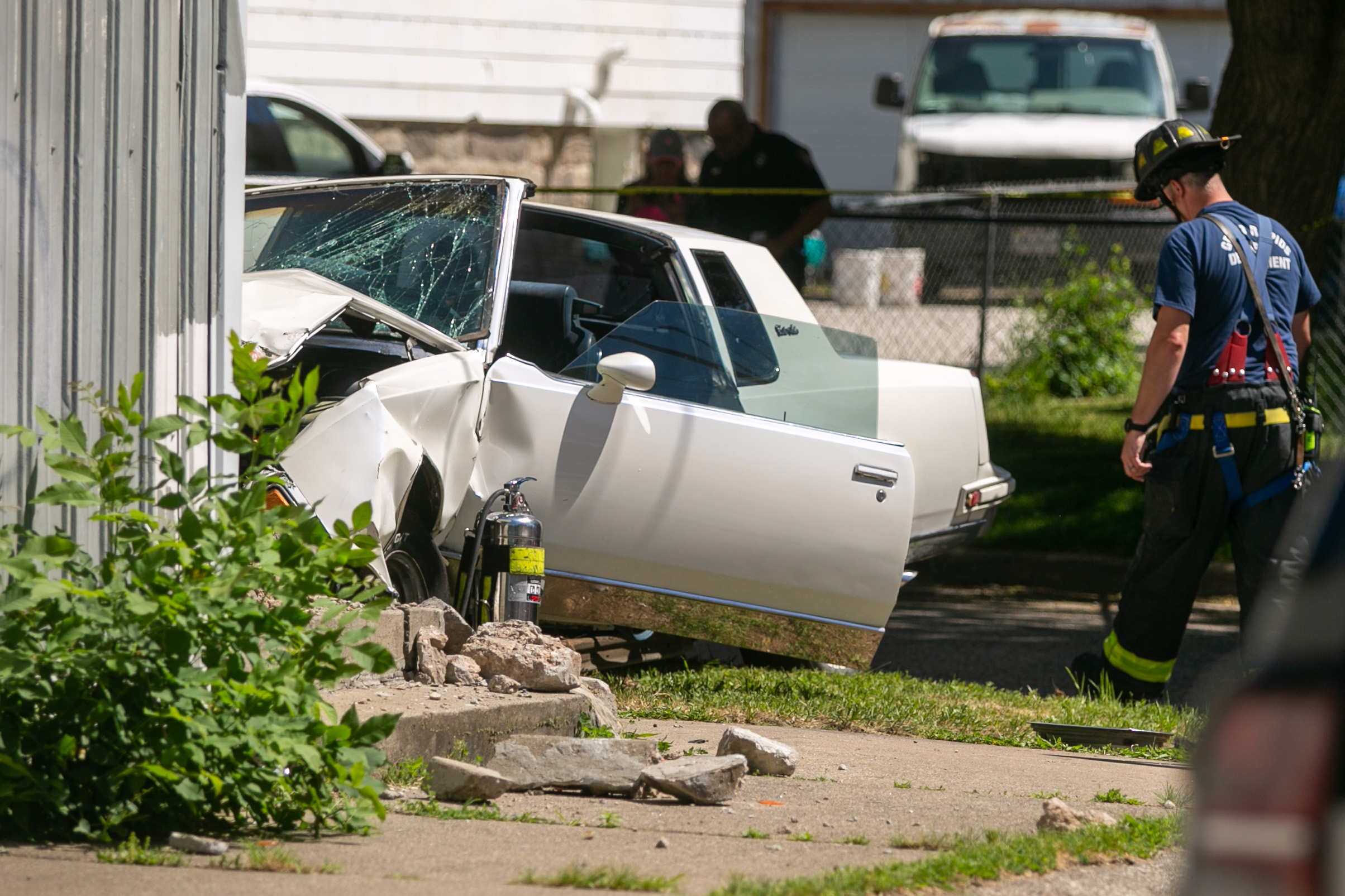 Stolen vehicle crashes into building after police pursuit - mlive.com