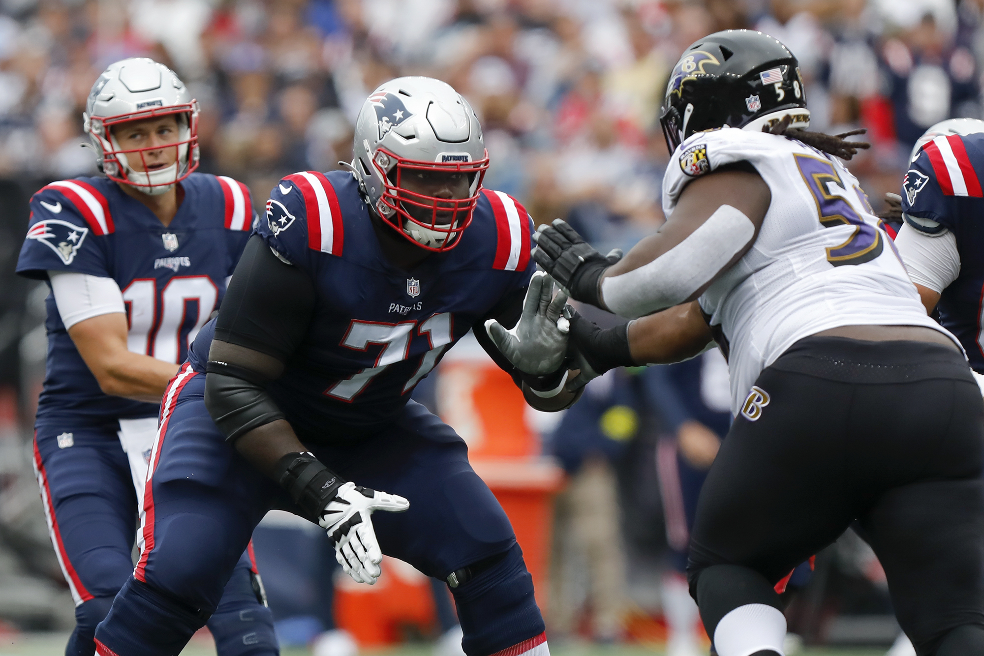 Patriots' offensive line a focal point against Ravens - The Boston Globe