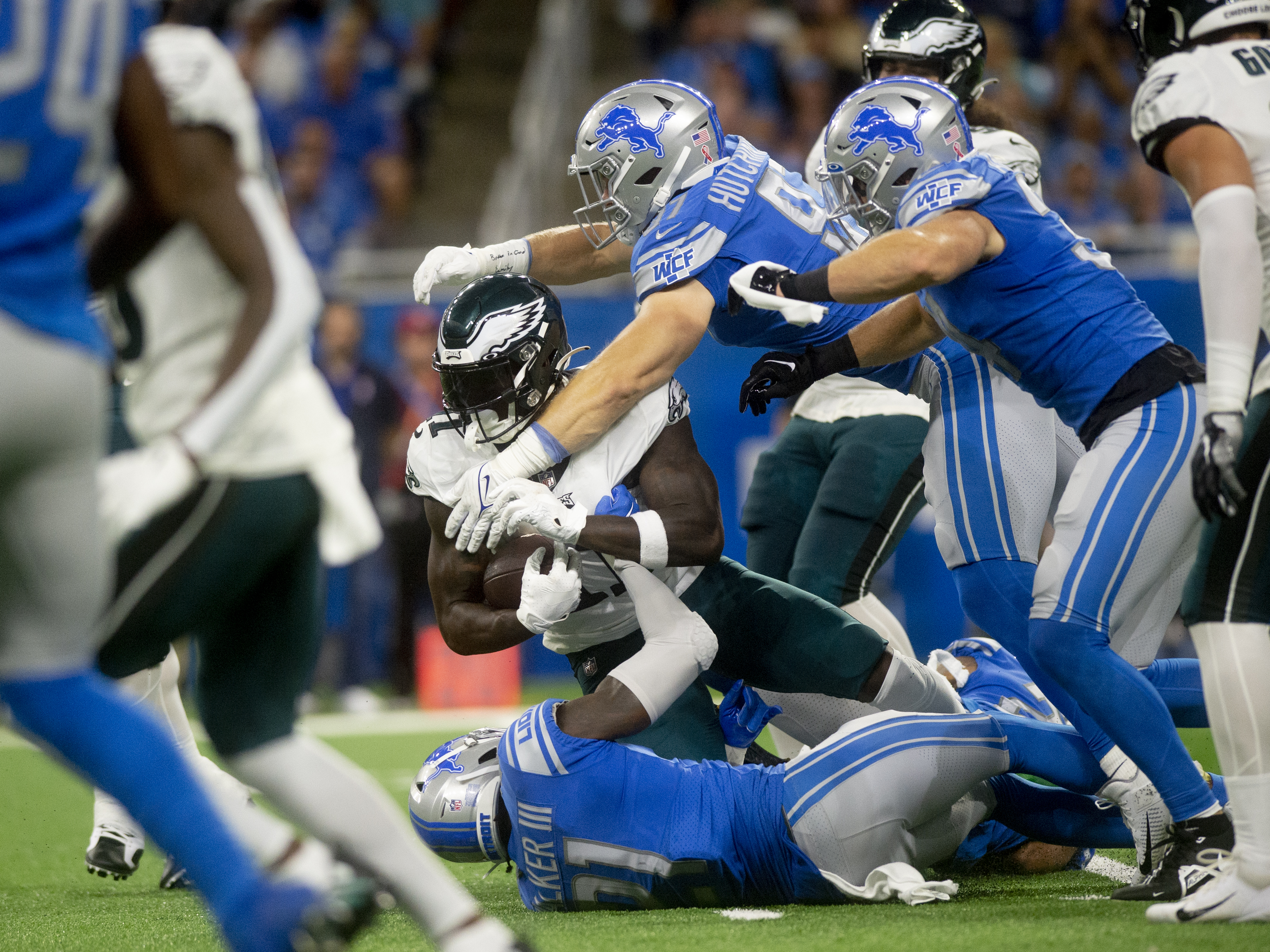 Former BYU RB Jamaal Williams Scores 2nd TD Of Eagles-Lions Game