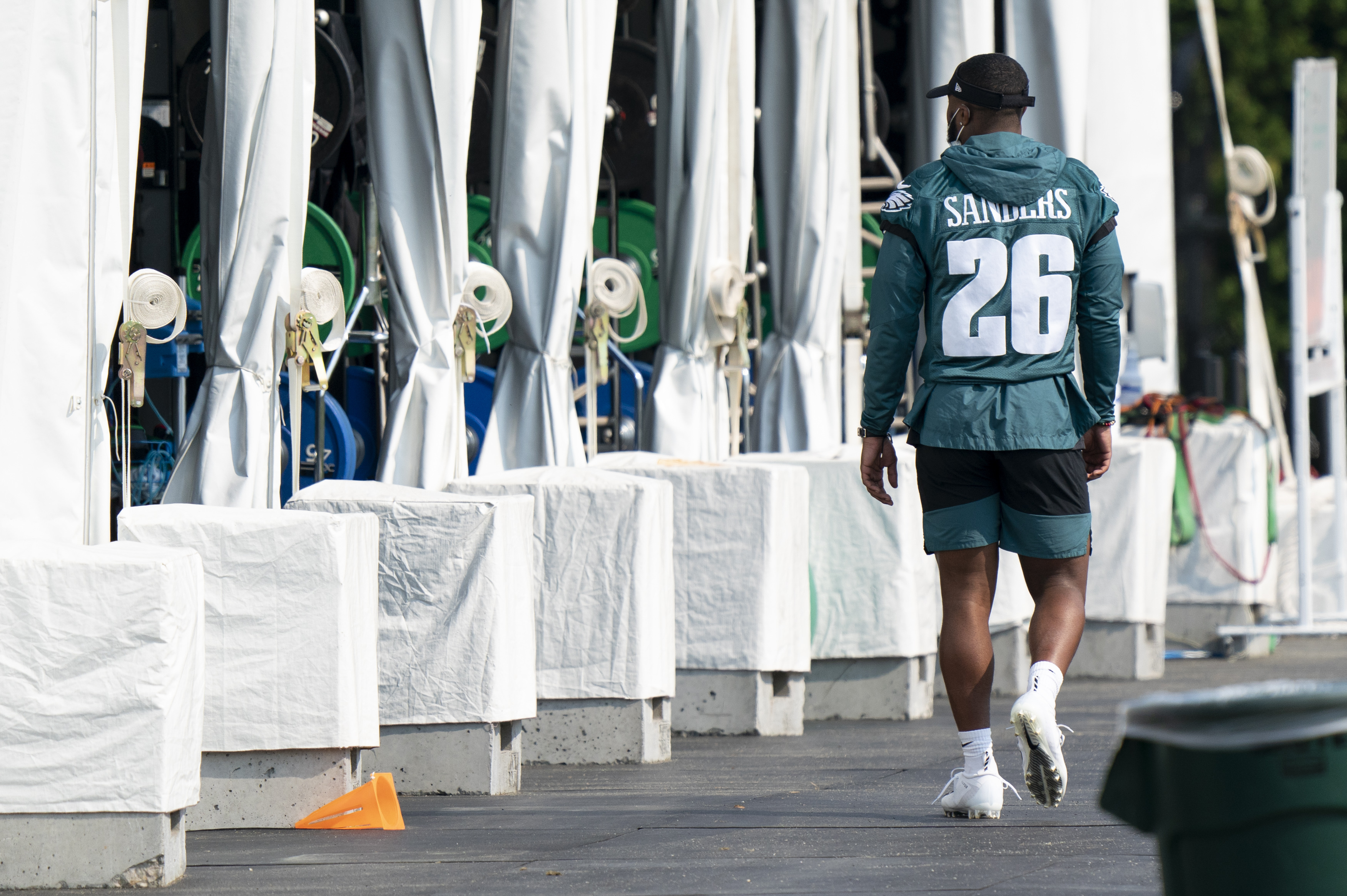 Philadelphia Eagles running back Miles Sanders (26) in action