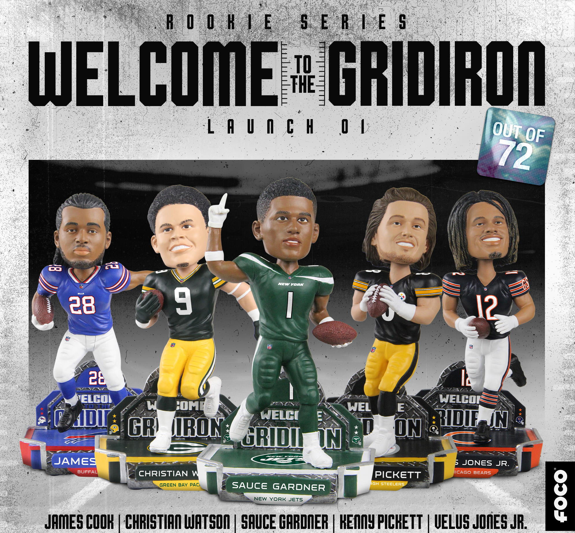 NFL 2022 rookies available in collectible bobbleheads from FOCO 