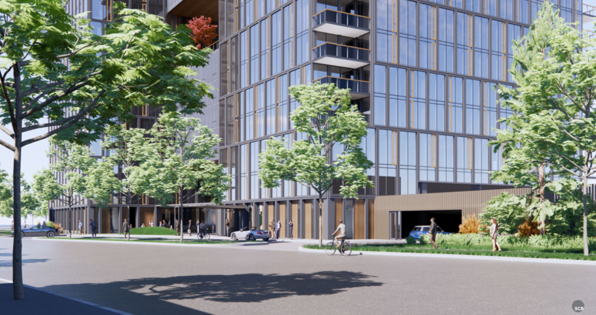 Sweating details of Van Aken apartment tower design in Shaker Heights