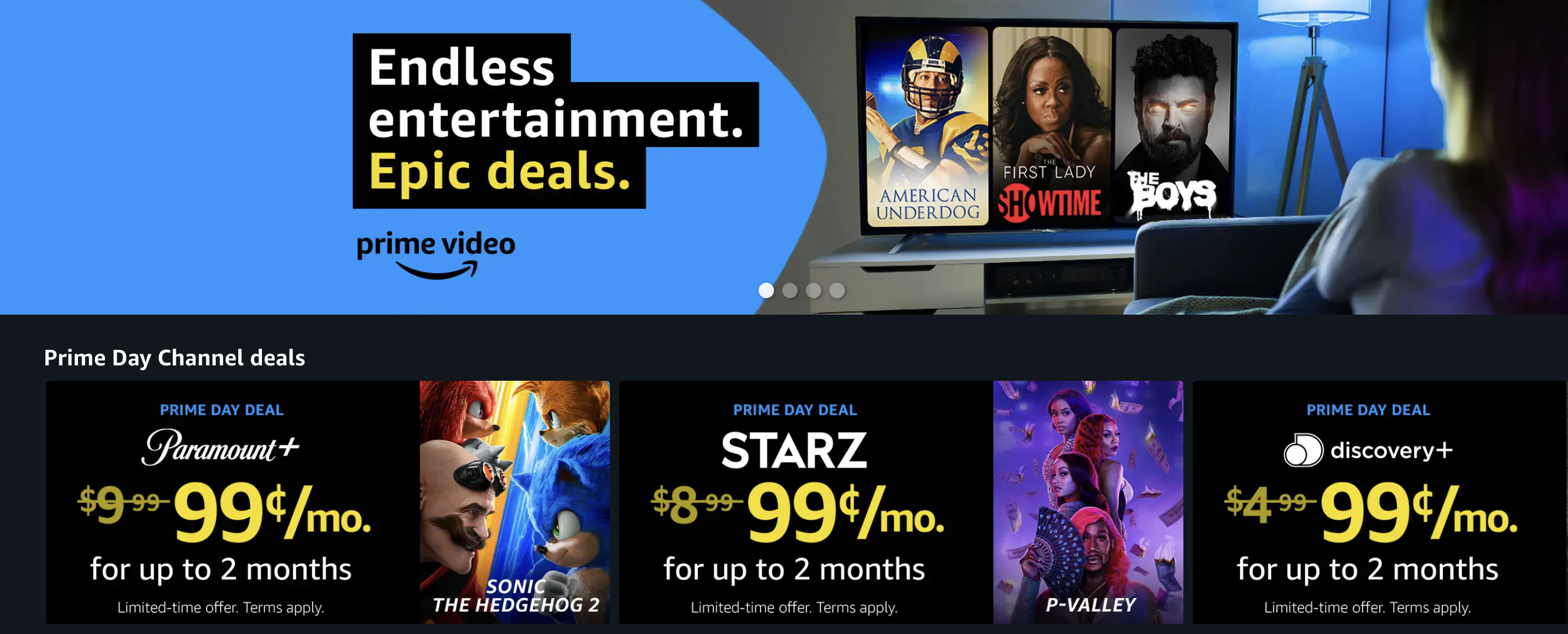 Last chance: Prime Video channels are $.99 a month, save up to 90% on  Paramount+, Showtime, Starz, more 