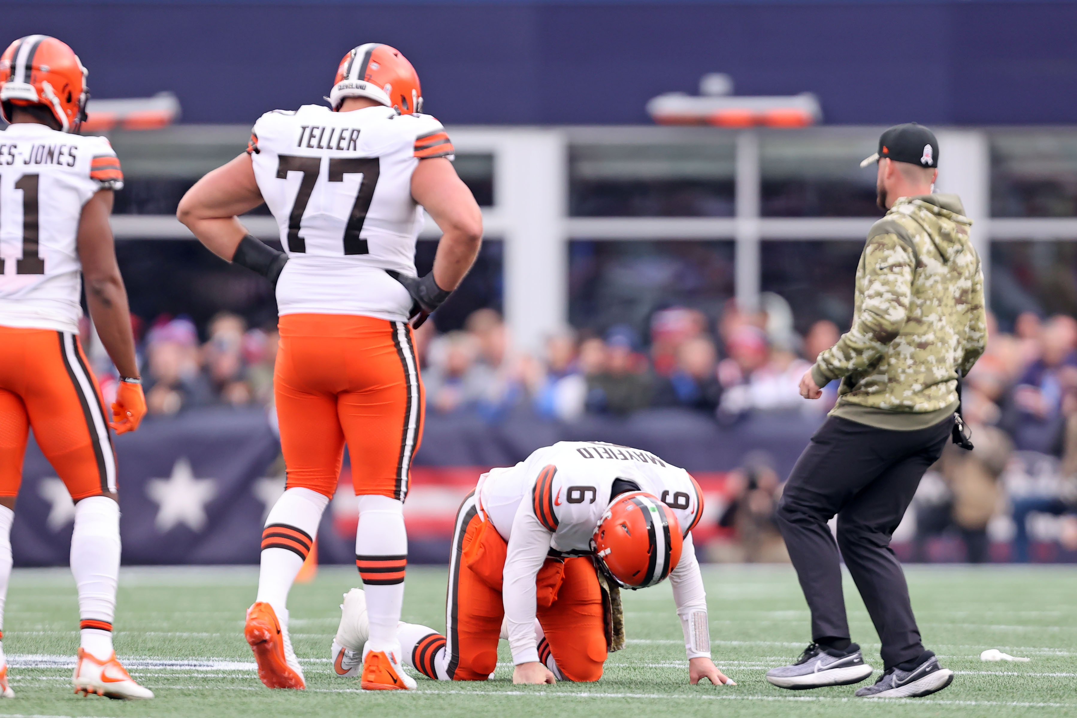 Cleveland Browns offensive struggles against the New England Patriots,  November 14, 2021 