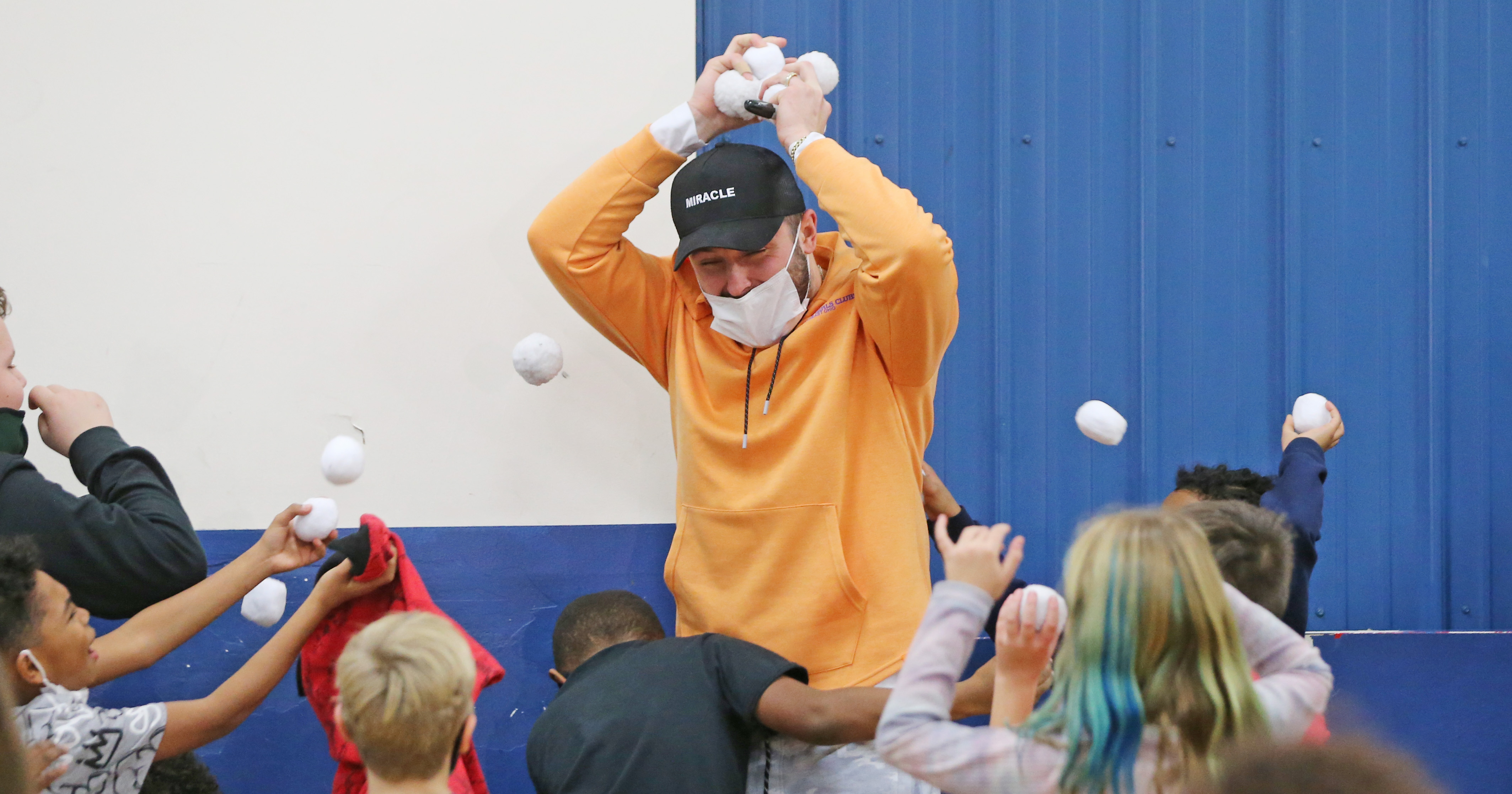 Baker and Emily Mayfield donate gifts to Boys and Girls Clubs in Elyria, December 13, 2021