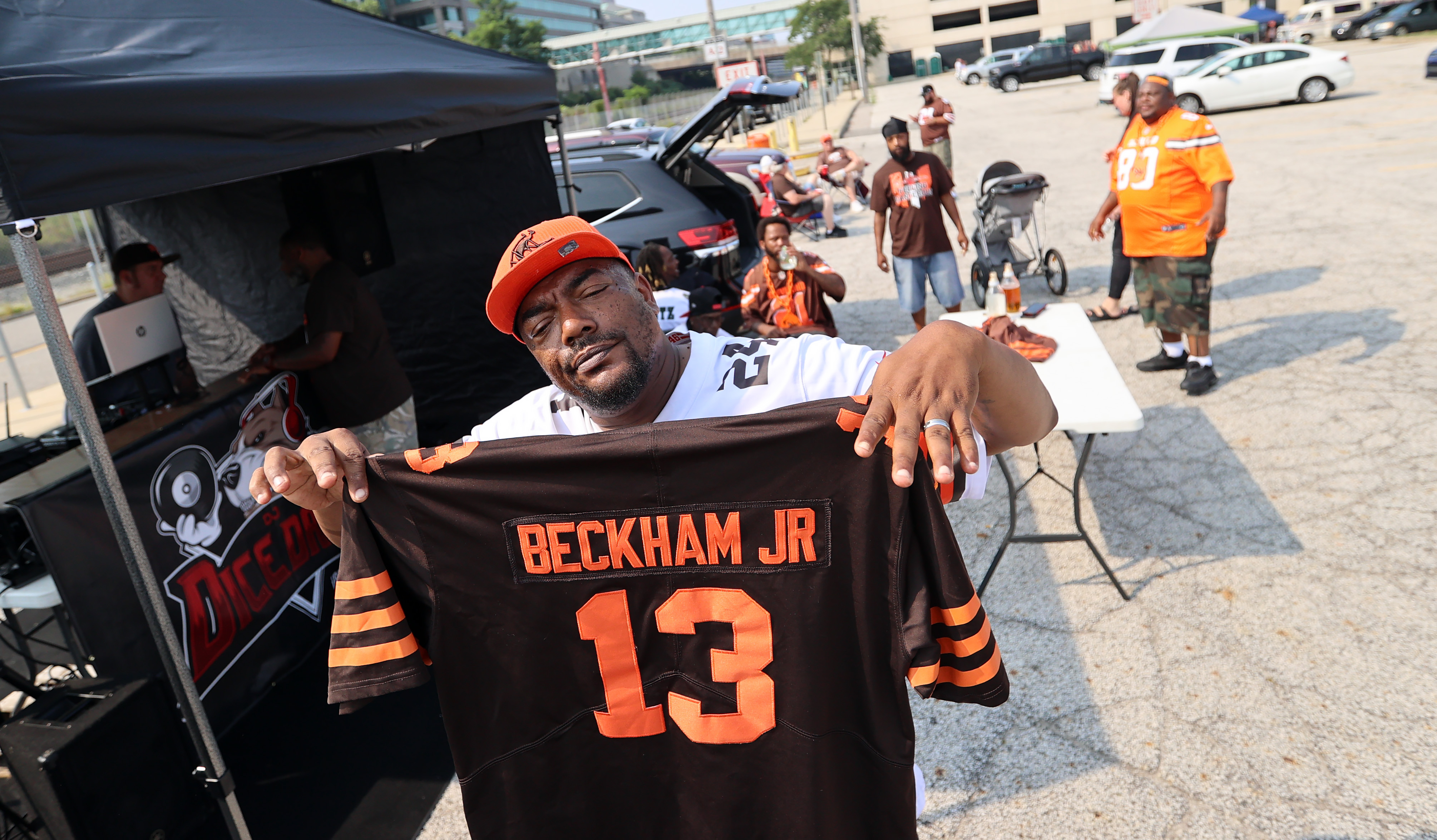 Cleveland Browns fans tailgate at Muni Lot, August 22, 2021 