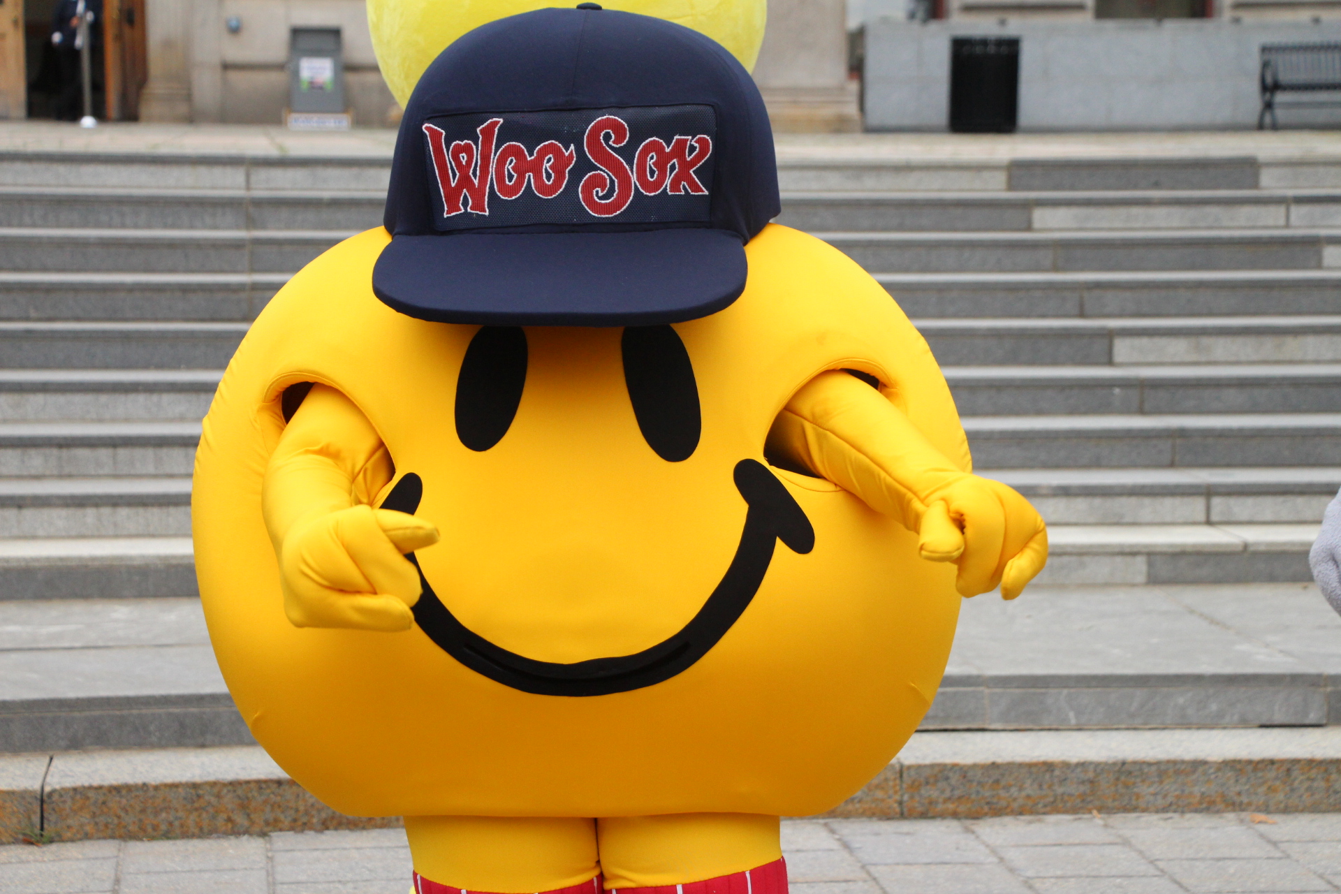 Smiley Ball, WooSox mascot, gives Worcester something to smile about