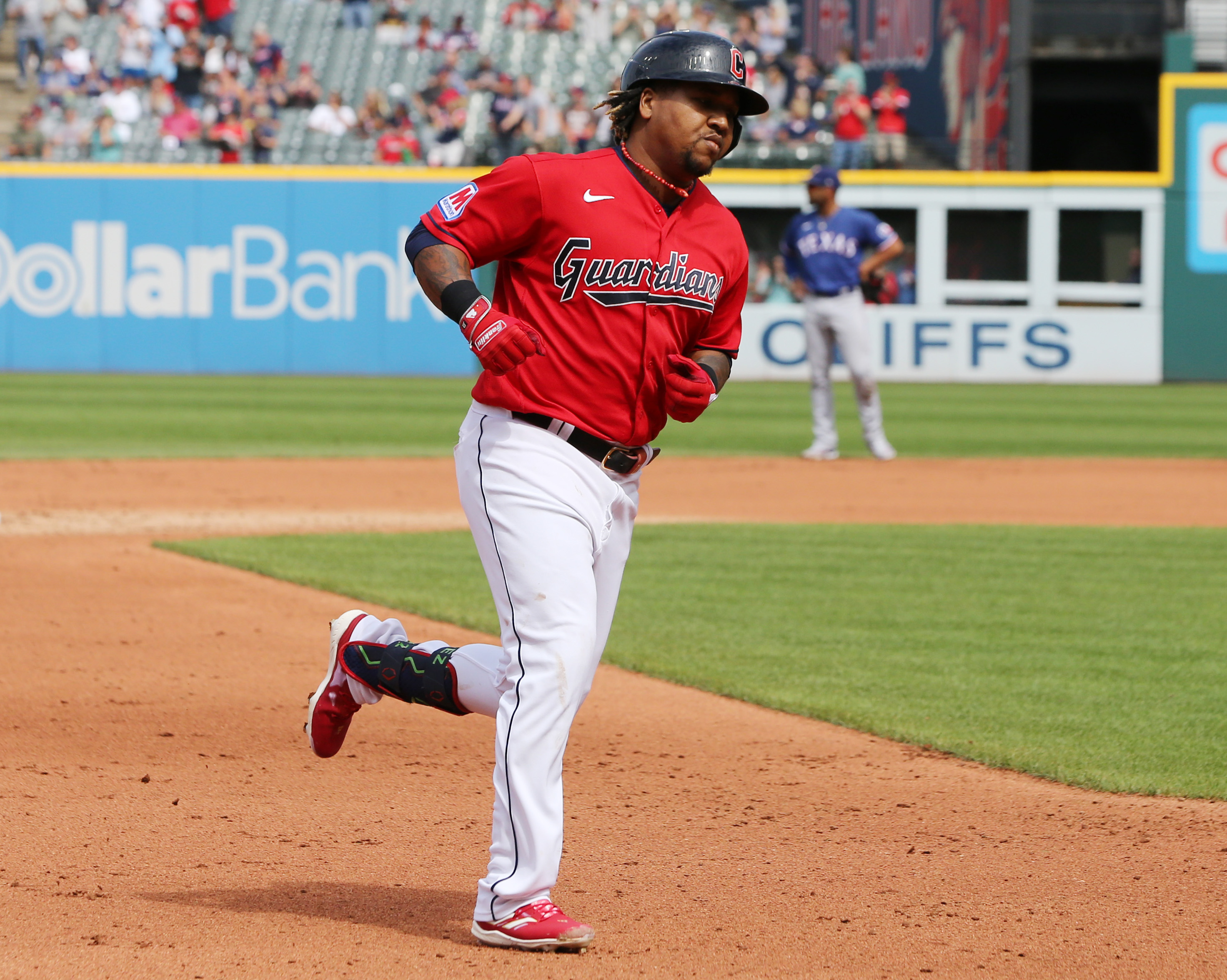 José Ramírez homers on birthday to trigger 9-run inning as Guardians rout  Rangers 9-2, sweep series