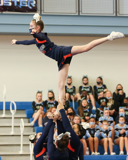 Liverpool's cheerleading team wins the Cheerleading Section III Competition Division AA at Sandy Creek Central School District Saturday, November 6, 2021. Marilu Lopez Fretts | Contributing Photographer Marilu Lopez Fretts