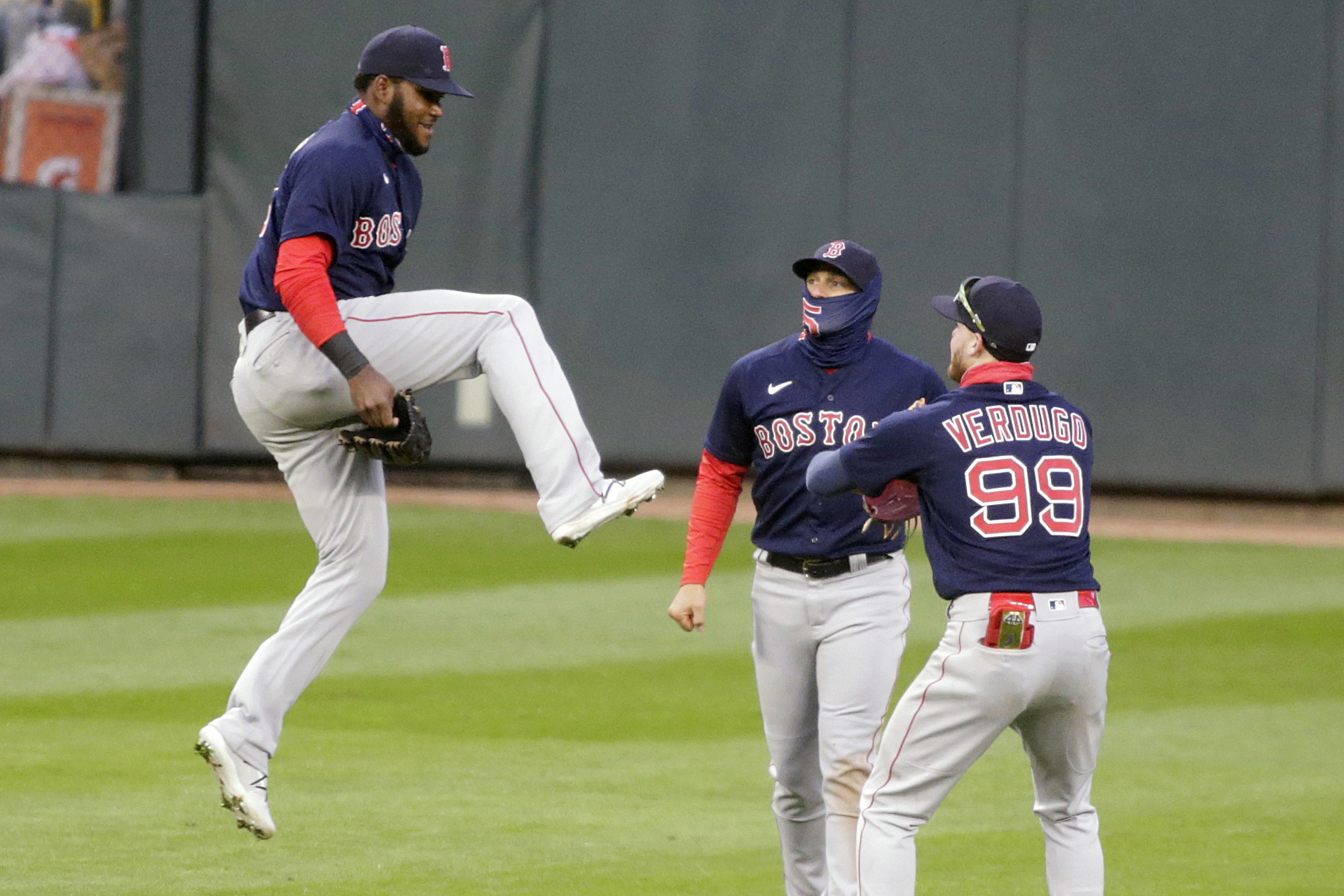 Franchy Cordero, Christian Vázquez, and J.D. Martinez all homer as