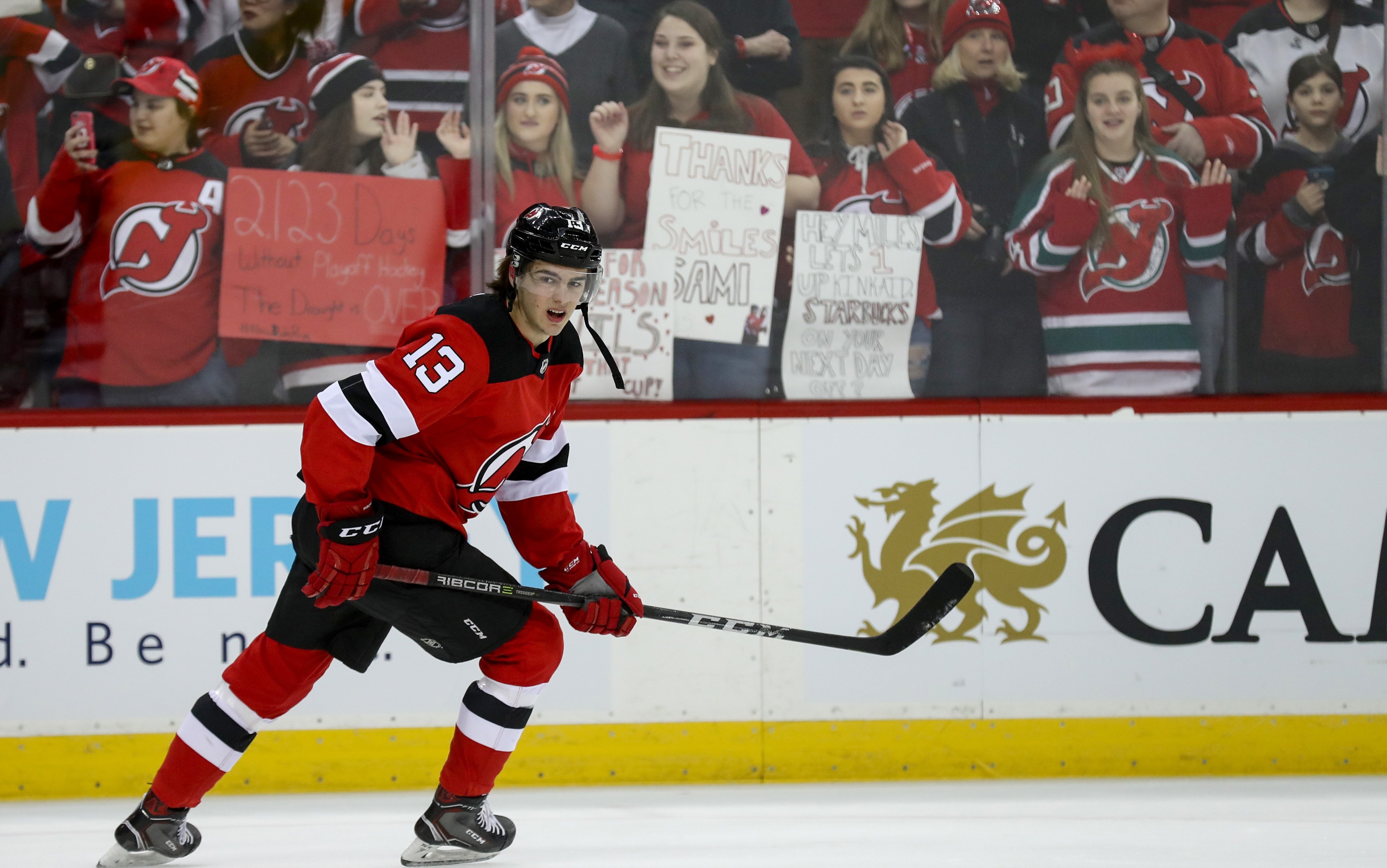 New Jersey Devils Nico Hischier Day-to-Day With Injury