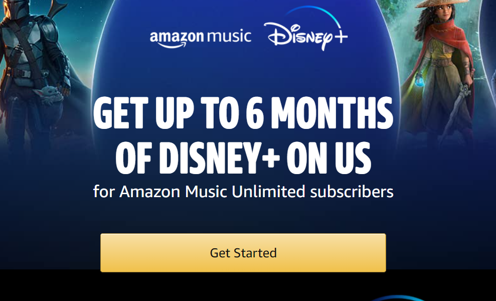 Get 6 months of Disney+ for free with Amazon Music