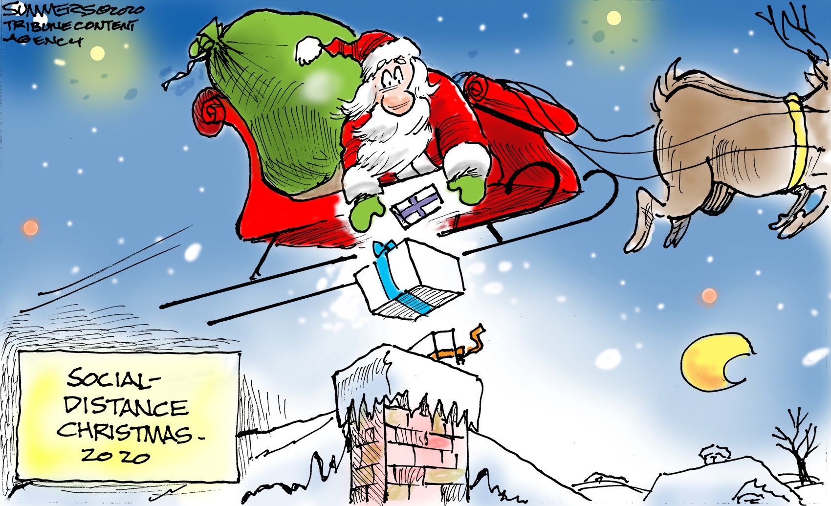 Editorial cartoons for Dec. 27, 2020: Christmas arrives, Covid relief  stalls 