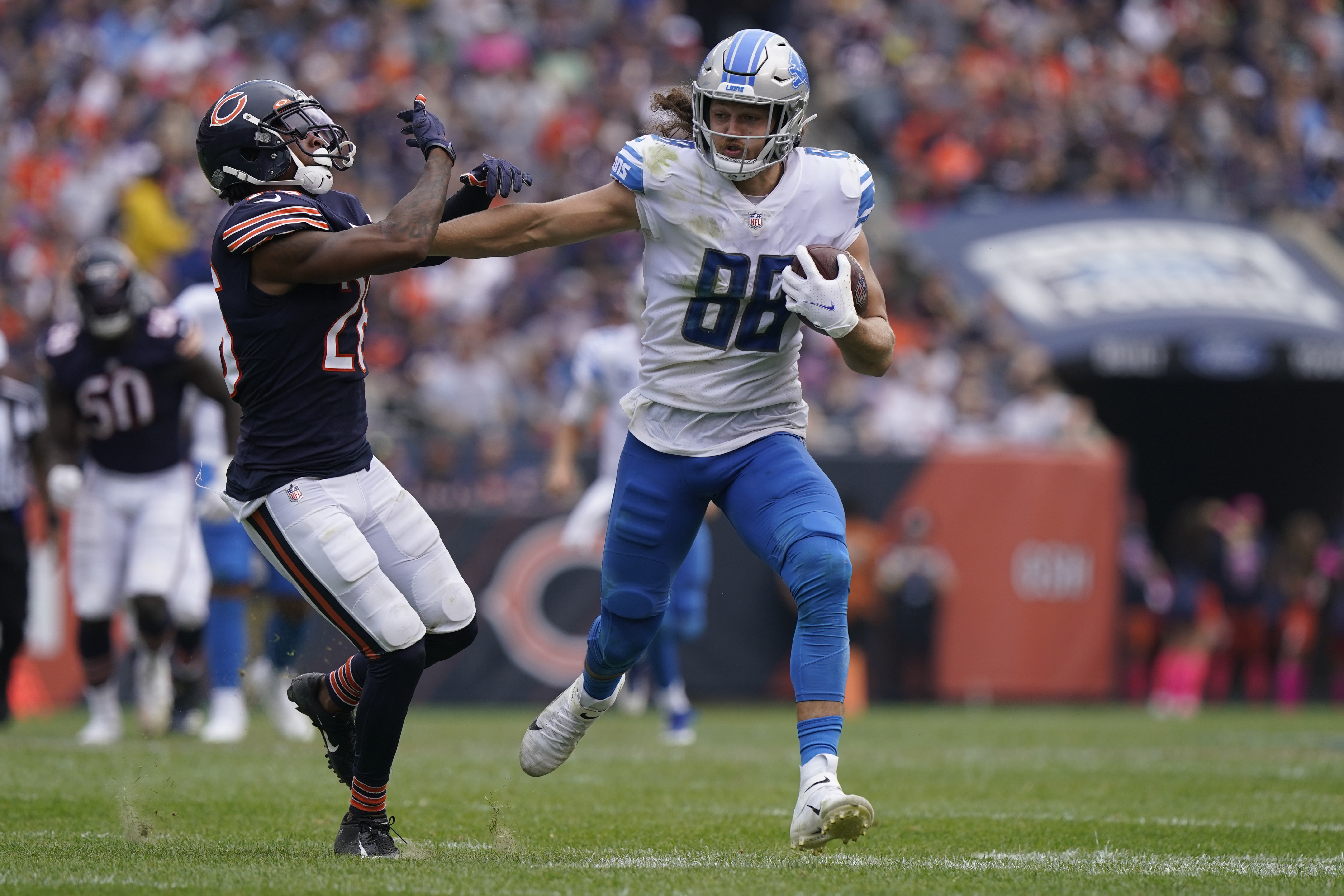 Detroit Lions T.J. Hockenson Broke Leg Tore Ankle Ligaments Last Year -  Sports Illustrated Detroit Lions News, Analysis and More