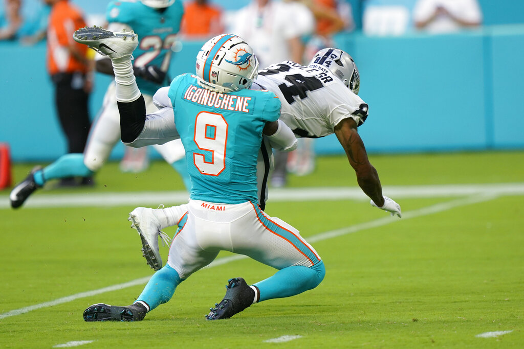 Dolphins' Noah Igbinoghene coming around in new defense