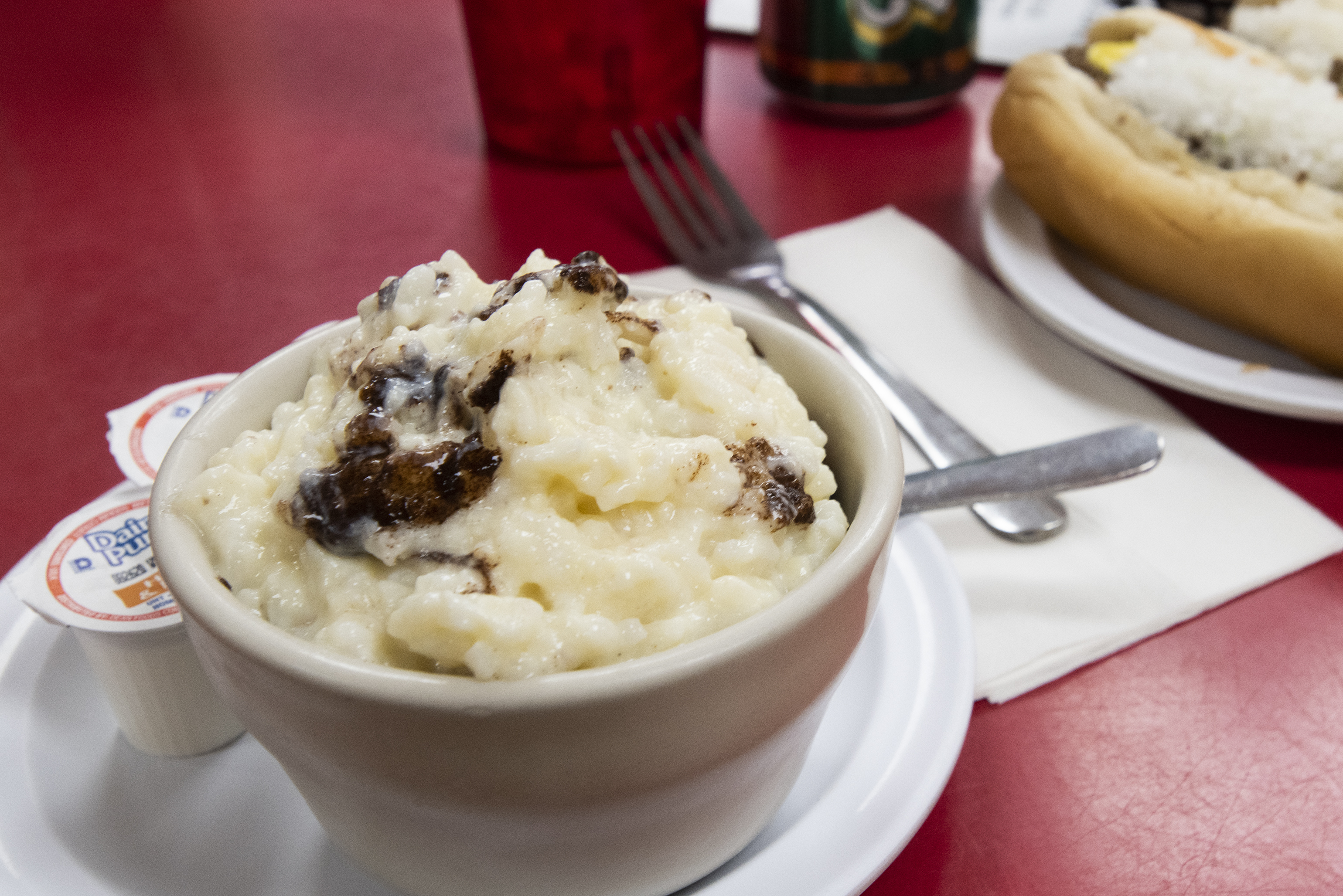 Rice pudding is served at Virginia Coney Island, 649 E. Michigan Ave., on Monday, July 6, 2020. The restaurant has been serving the Jackson community since 1914.