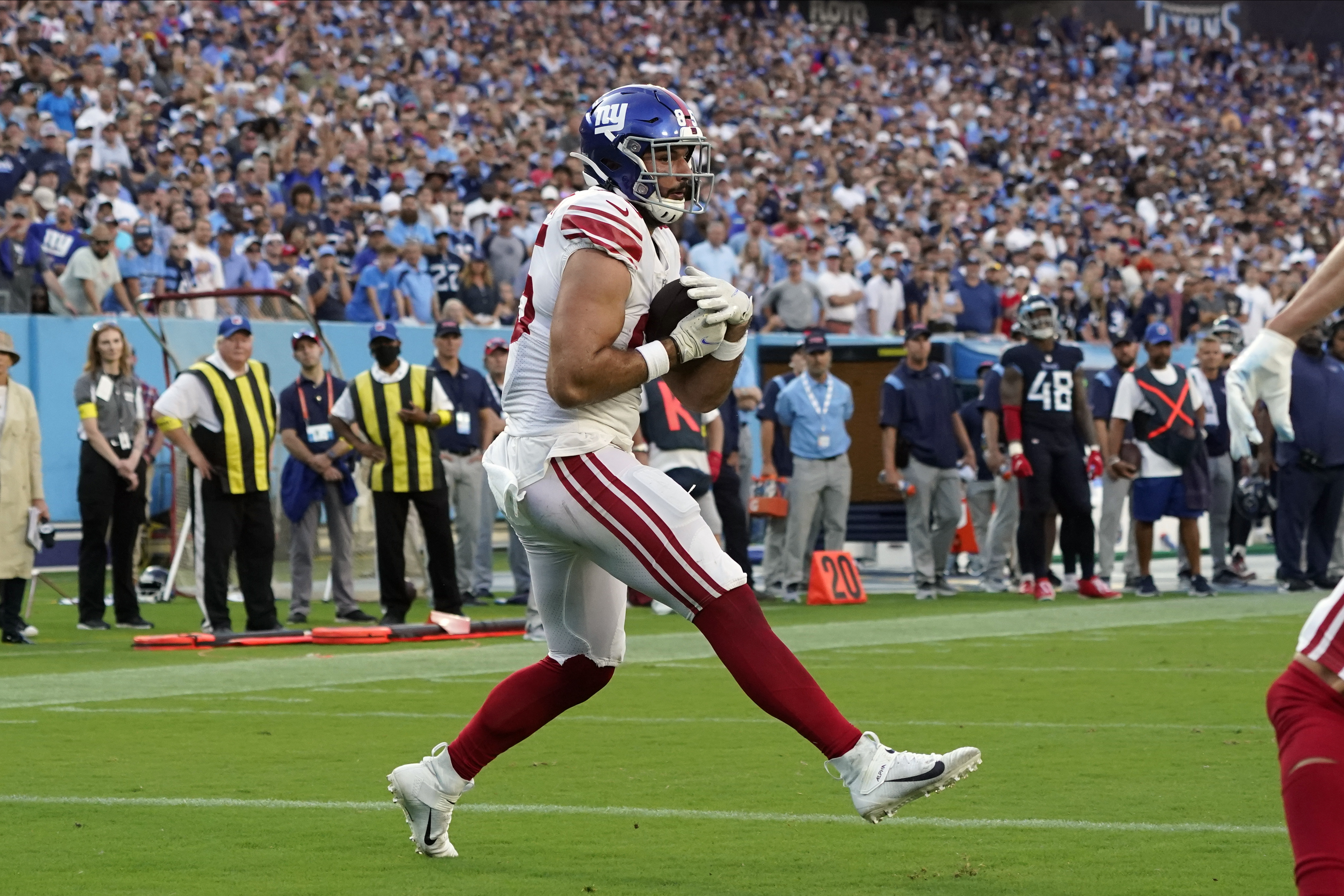 Giants' Chris Myarick emerges as an unlikely hero in improbable win over  Titans 