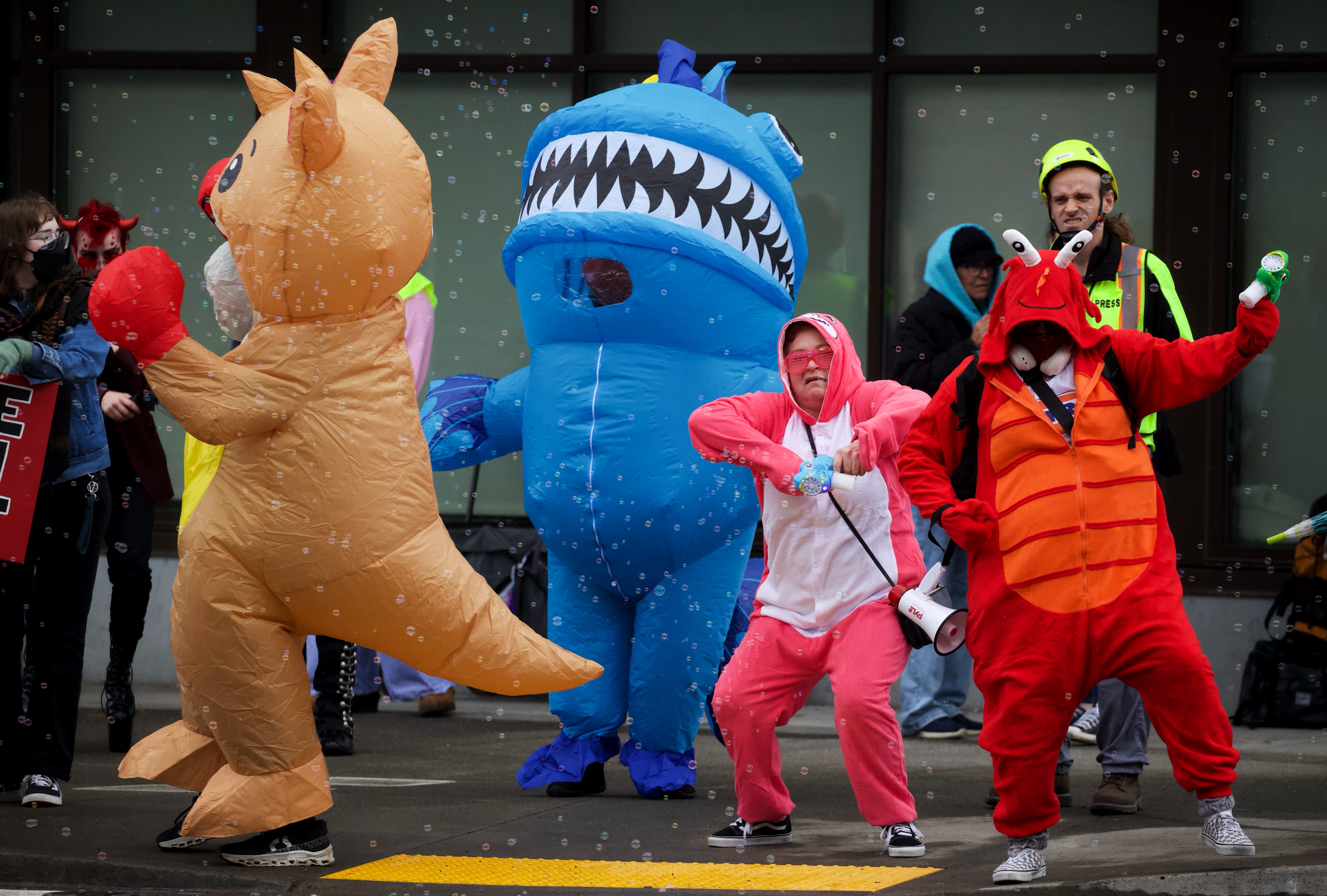 ICE protest inflatables - oregonlive.com