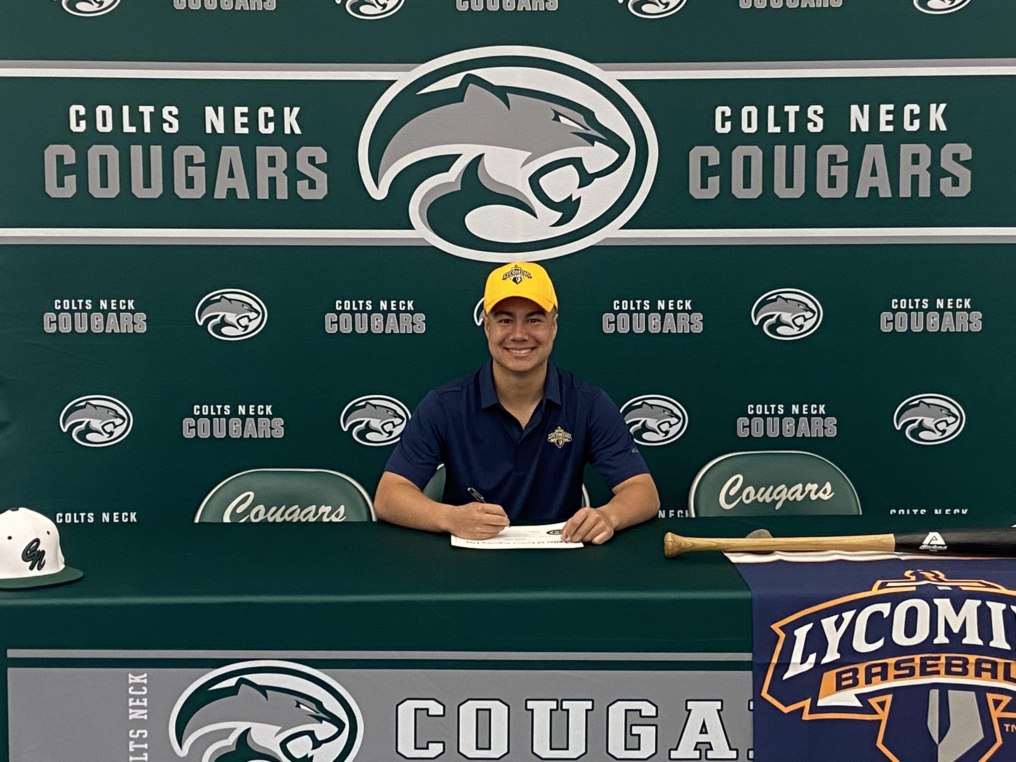 Ryan Tan of Colts Neck Baseball signs with Lycoming College.
