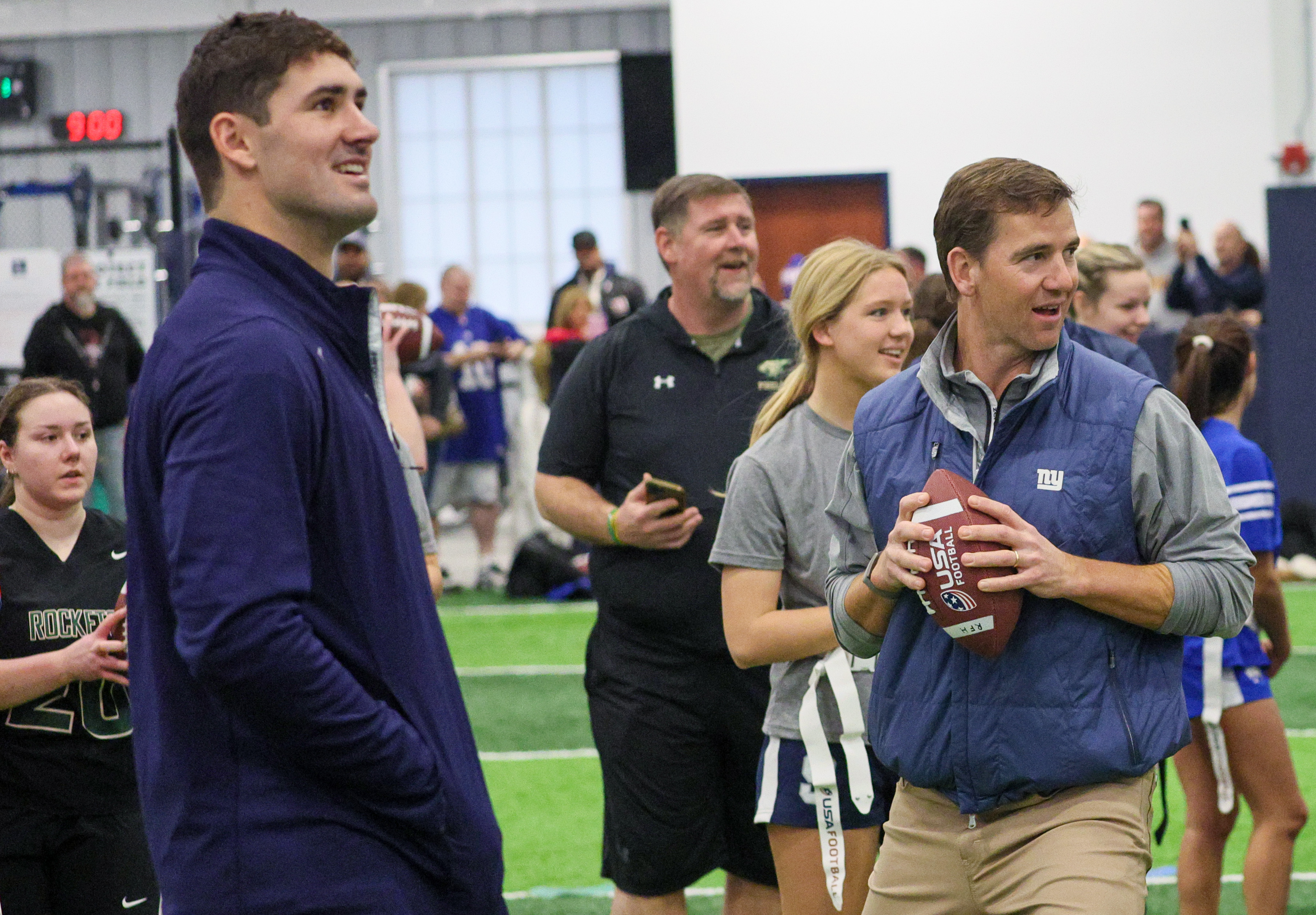 N.Y. Giants Daniel Jones and Eli Manning at the Jersey Shore 