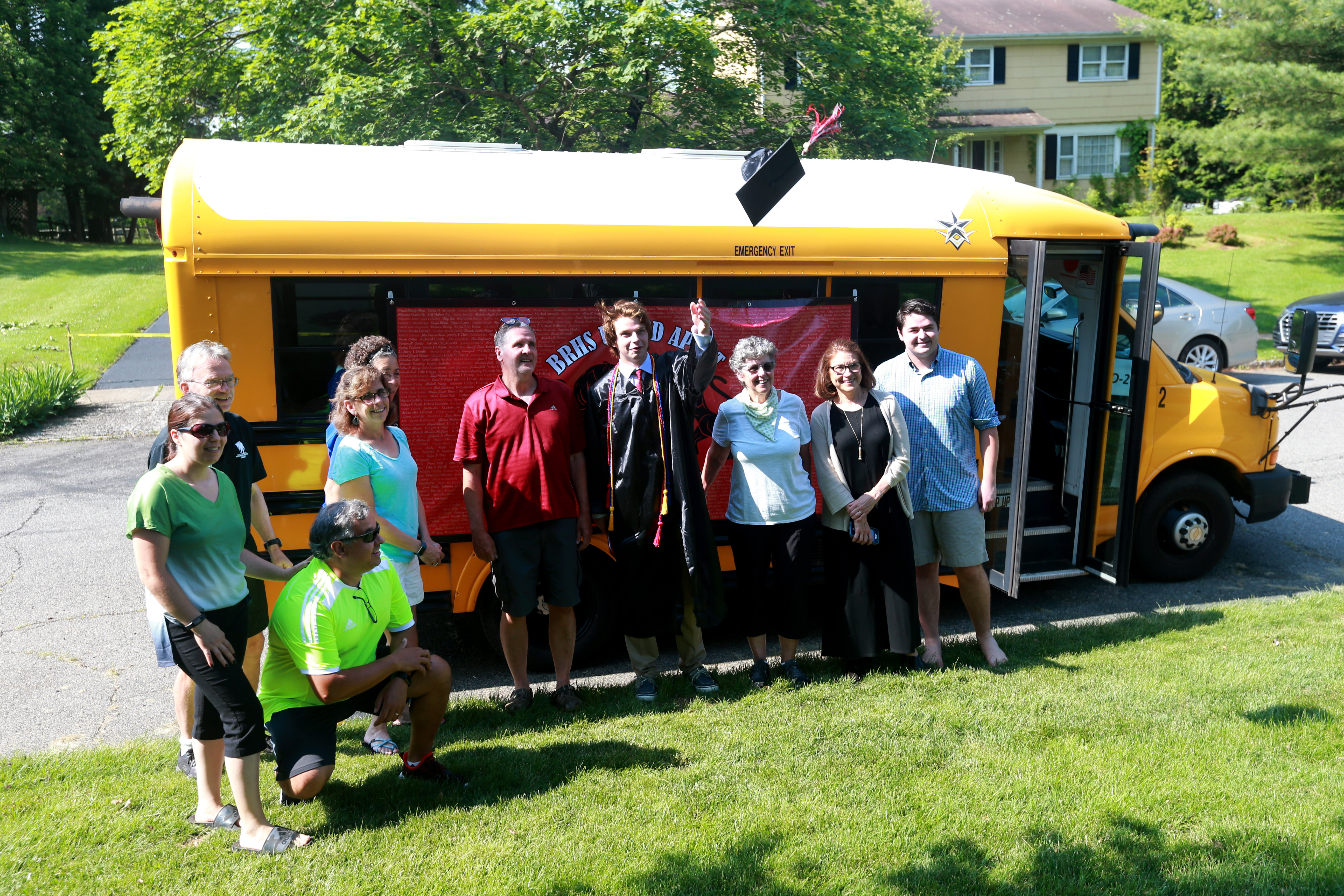 Graduation bus visits high school seniors at home - nj.com