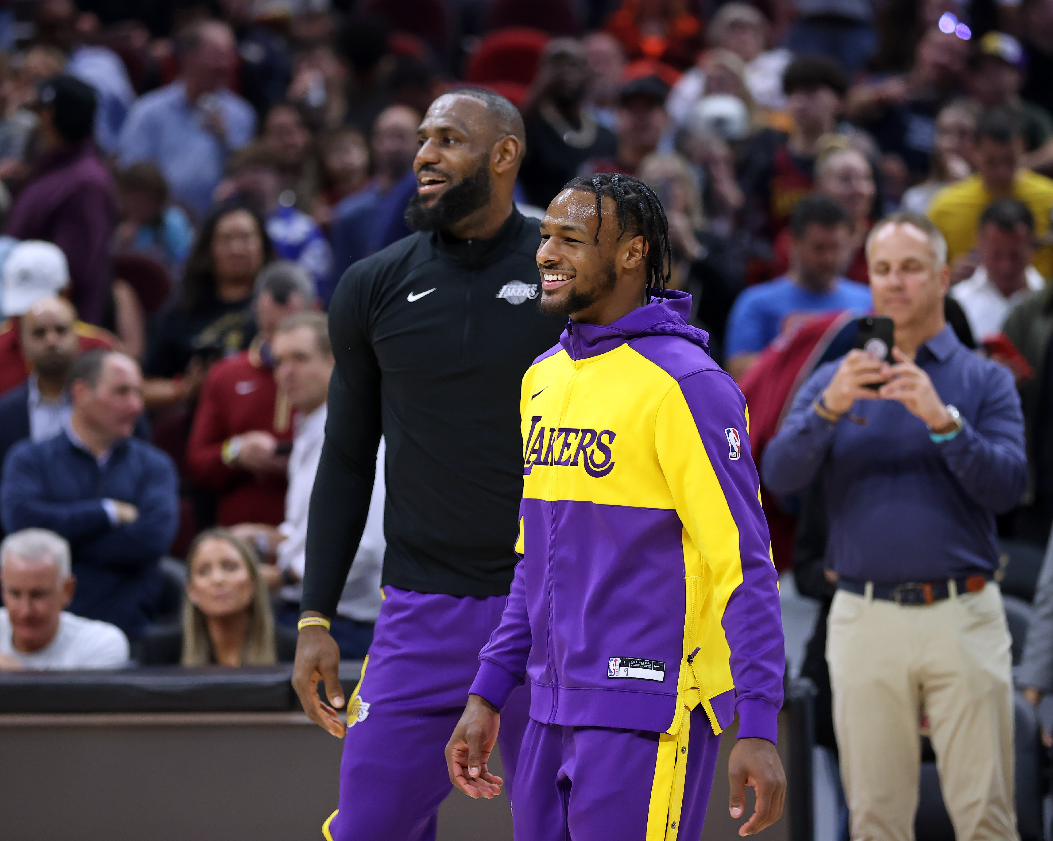 Bronny James first NBA basket reveals true lesson behind LeBron James plan to play with his son Jimmy Watkins cleveland