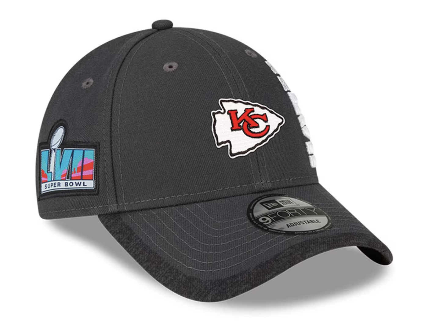 Men's New Era Black Kansas City Chiefs vs. Philadelphia Eagles Super Bowl  LVII Matchup 9FORTY Snapback Adjustable Hat