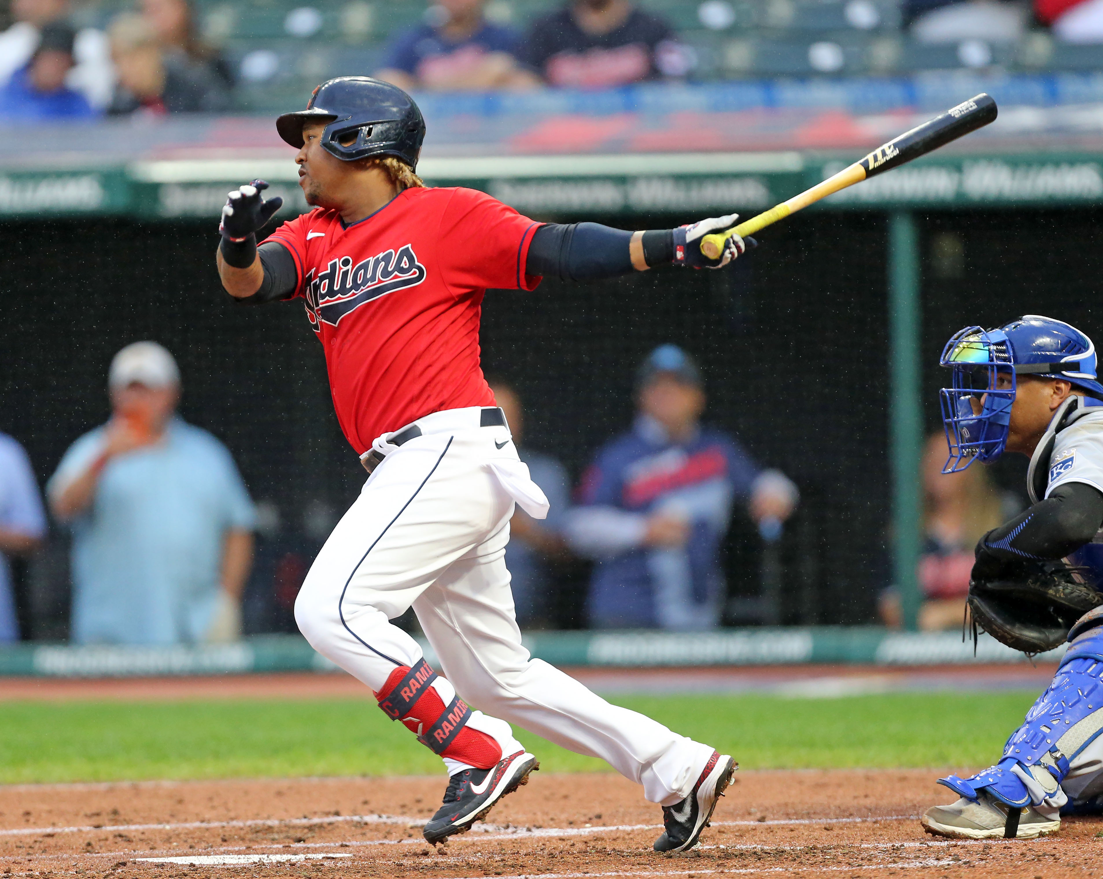 Guardians' Josh Naylor doing his best Shohei Ohtani impression