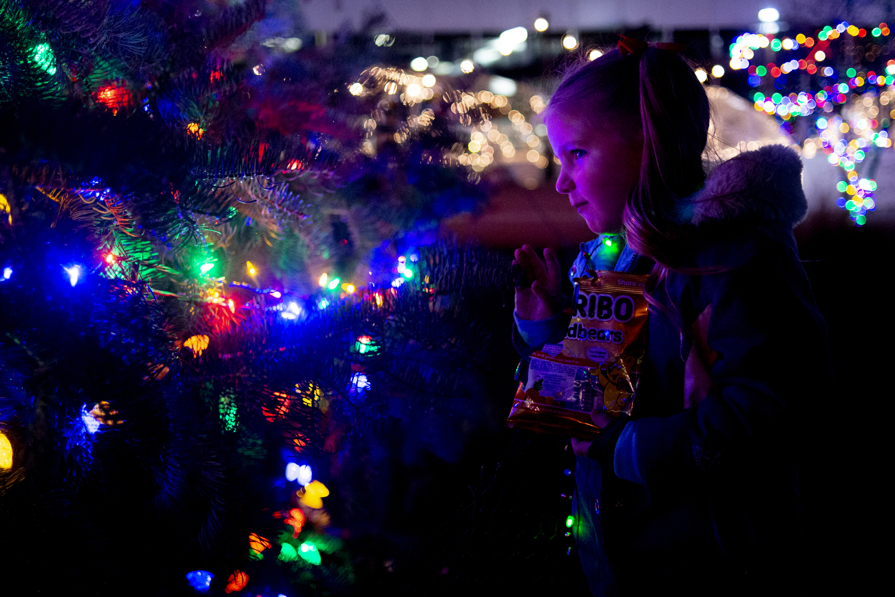 Christmas tree lights up downtown Flint for the 2020 holidays