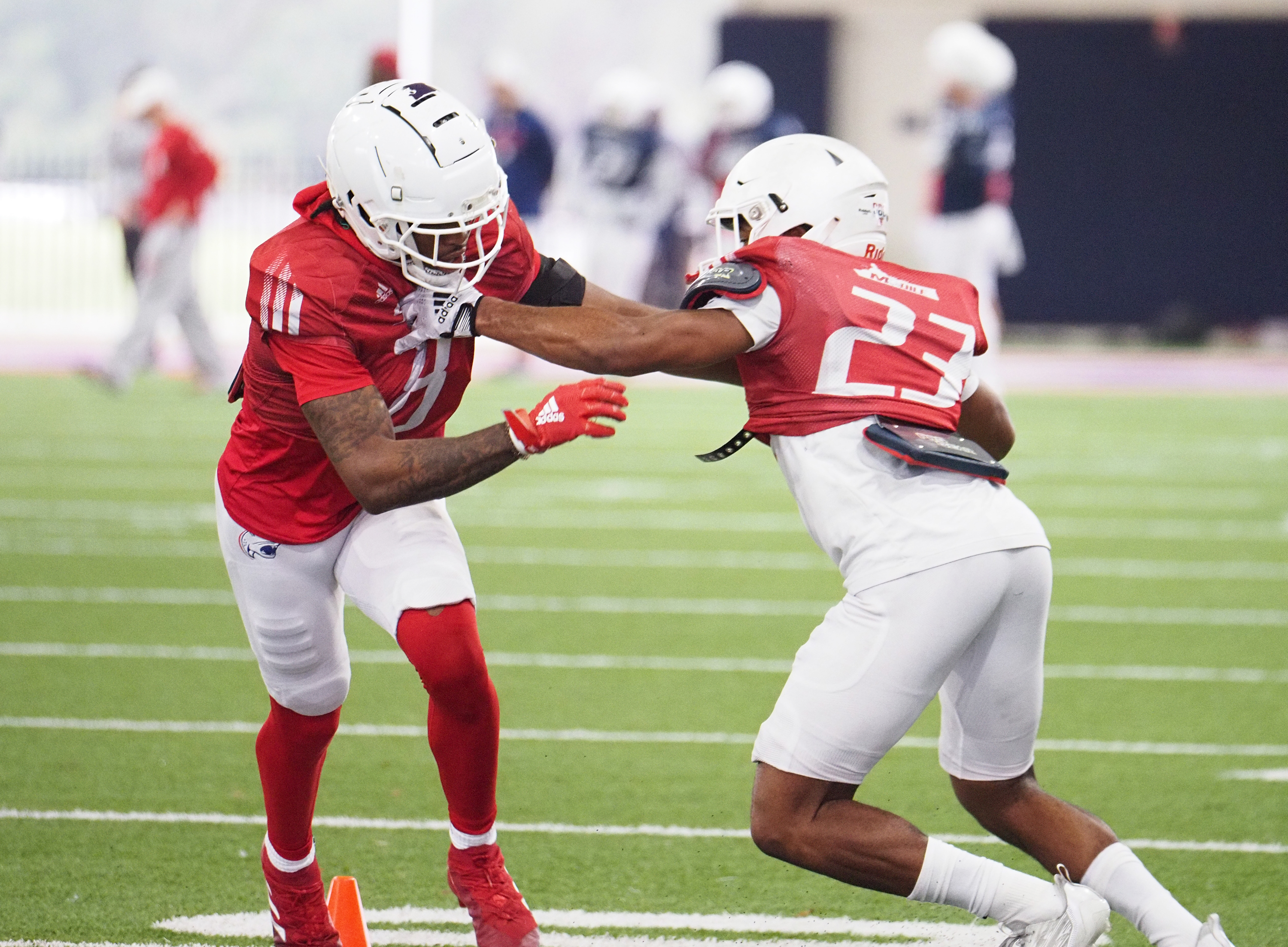 University of South Alabama Football White Tee - #52 John Ward