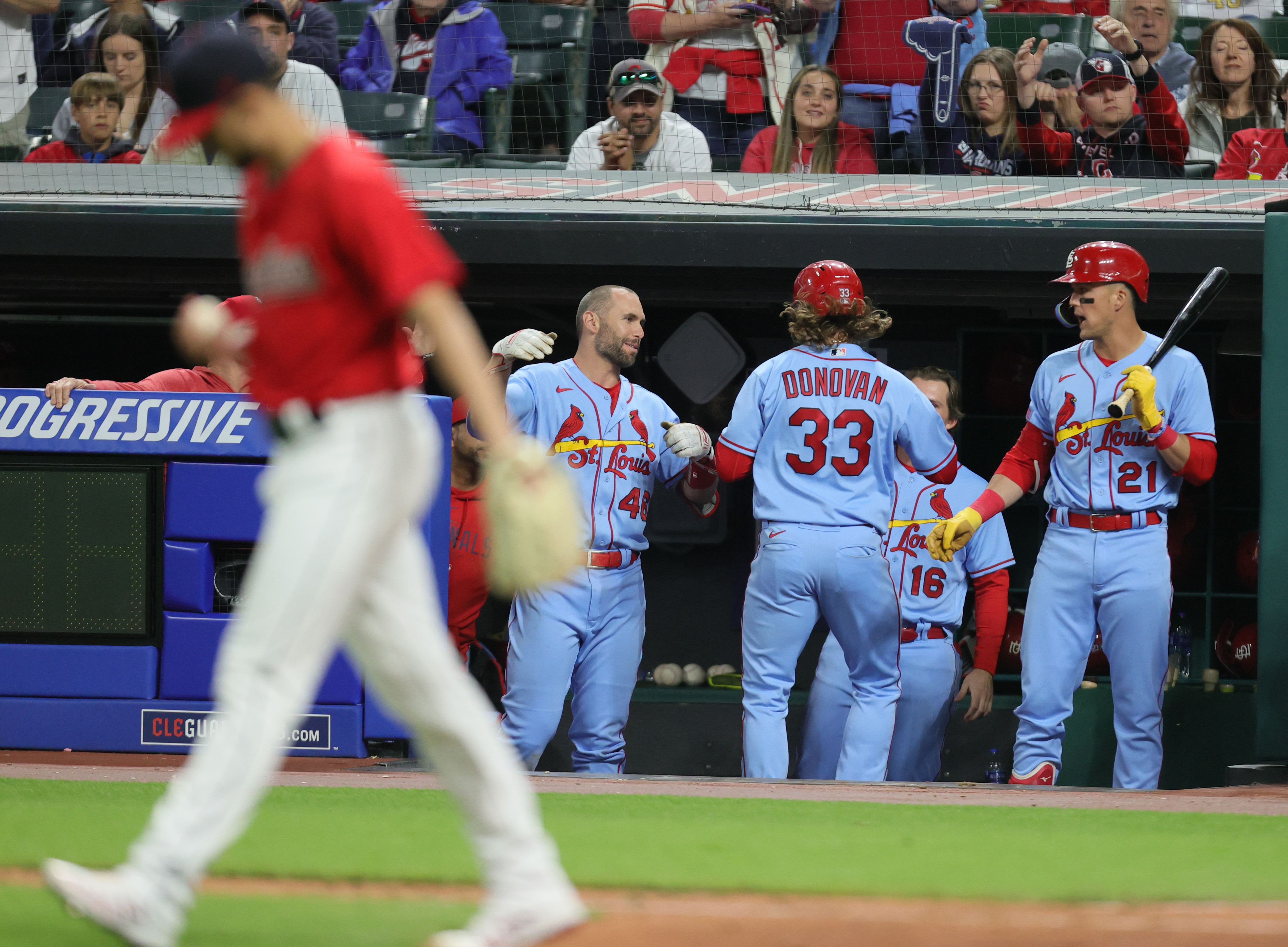 St. Louis Cardinals left fielder Brendan Donovan jogs off the field News  Photo - Getty Images