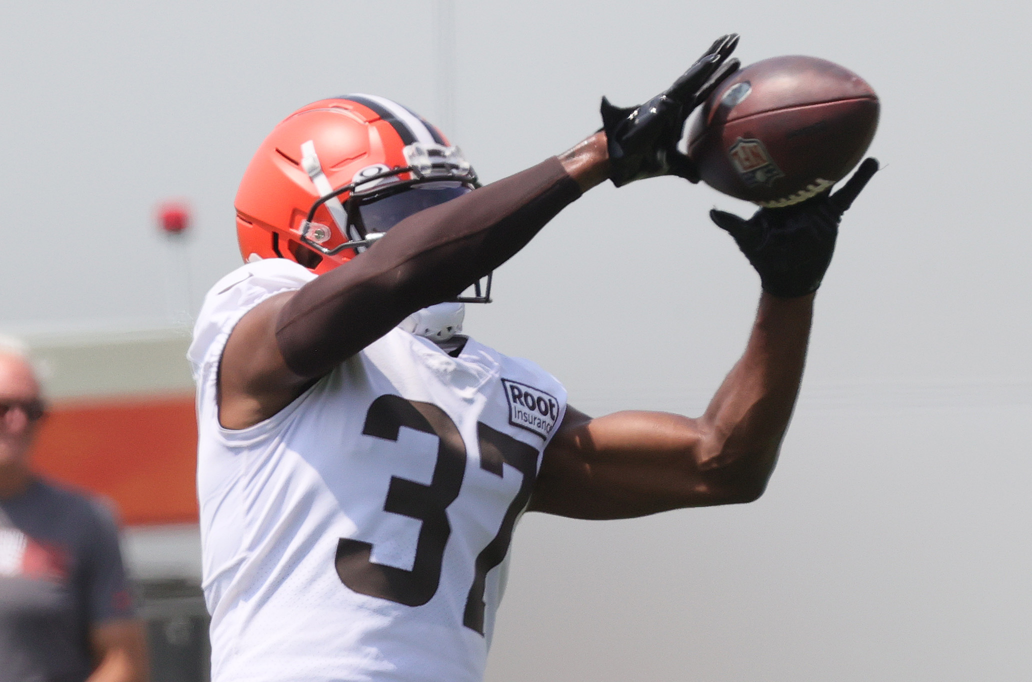 Cleveland Browns safety D'Anthony Bell strips football for Cleveland Browns  second takeaway