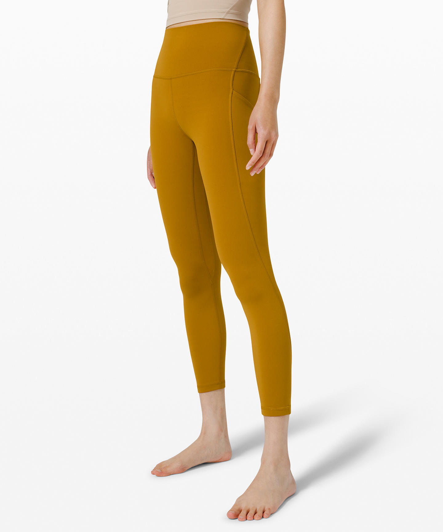 NWT Gold Lululemon Unlimit Highwaisted 25” leggings size 2 | eBay