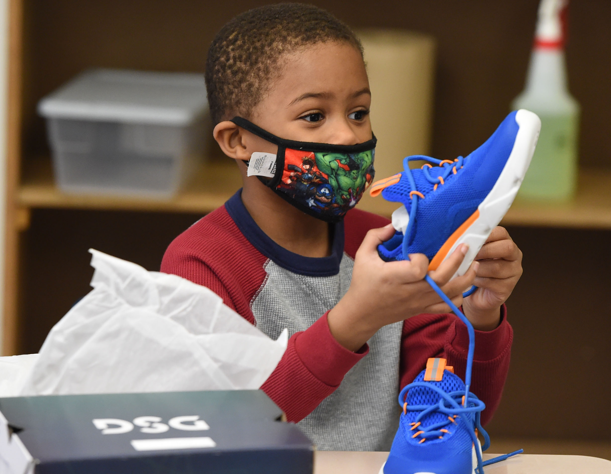 Roberts Elementary get new sneakers for great attendance during ...