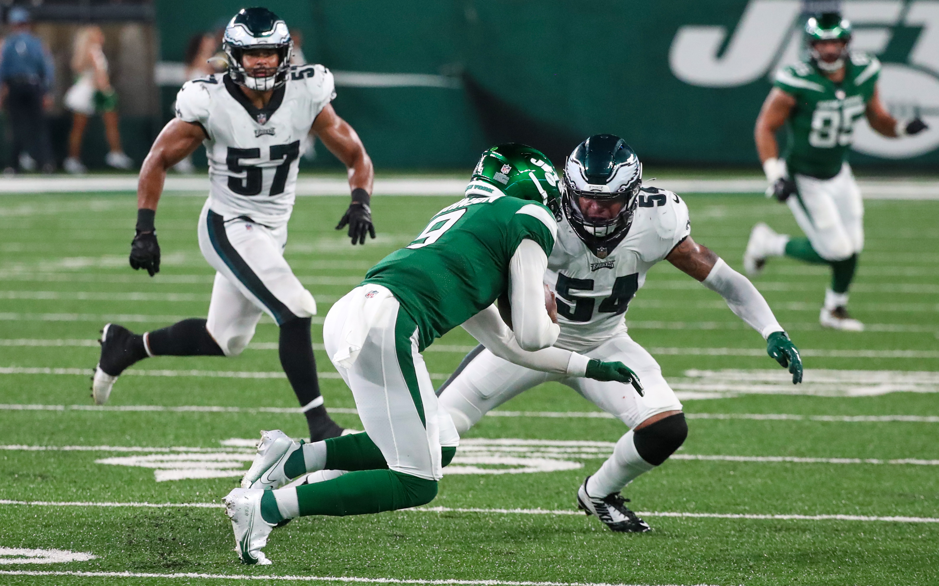 EAST RUTHERFORD, NJ - AUGUST 27: The New York Jets Flight Crew