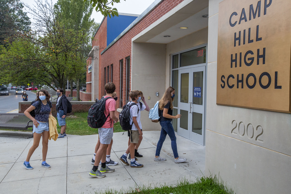 Camp Hill students attend the first day of inperson classes
