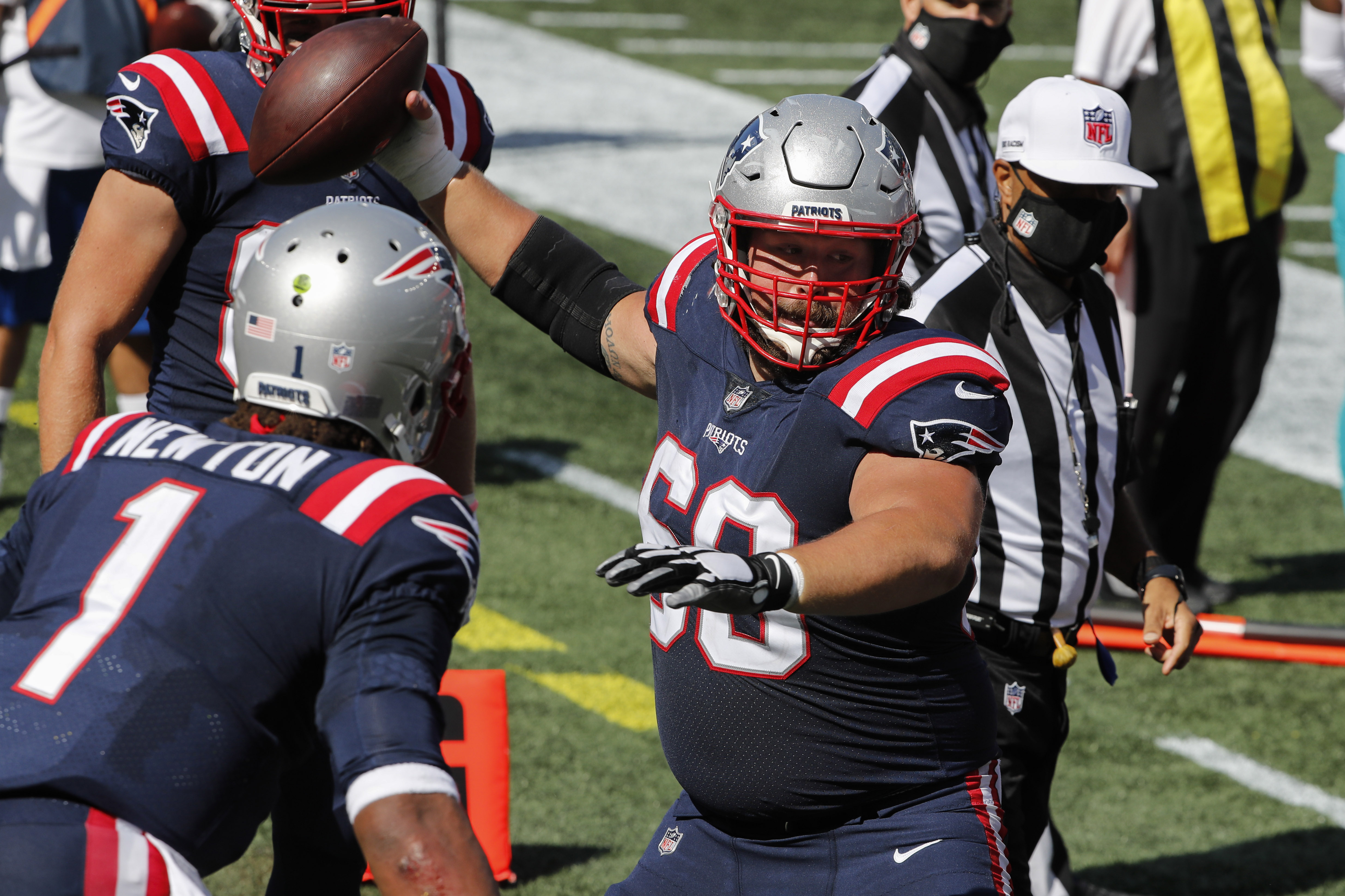 Front and center, Patriots' Andrews says there's no time to look back