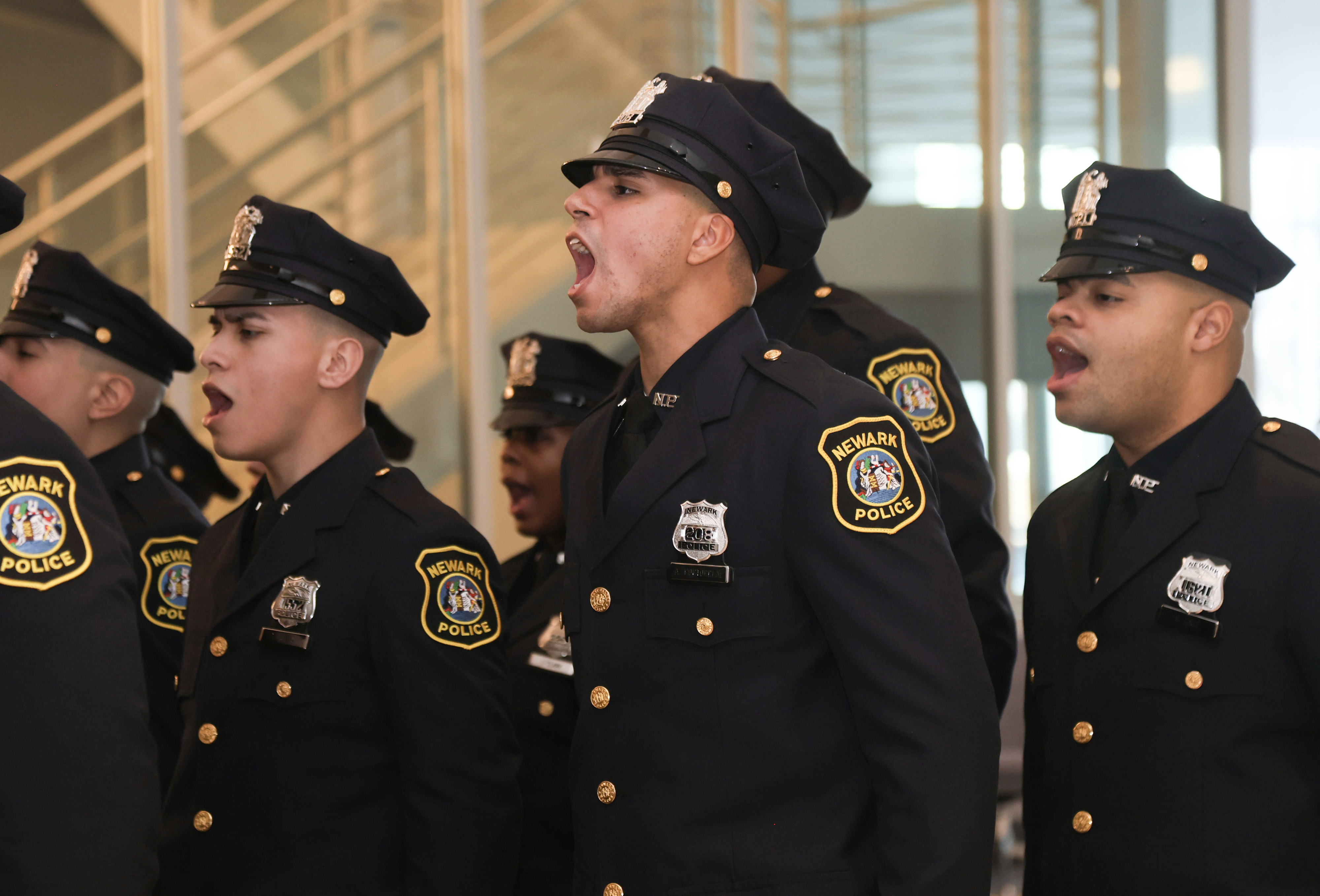 The graduation ceremony for the new class of Newark Police officers ...