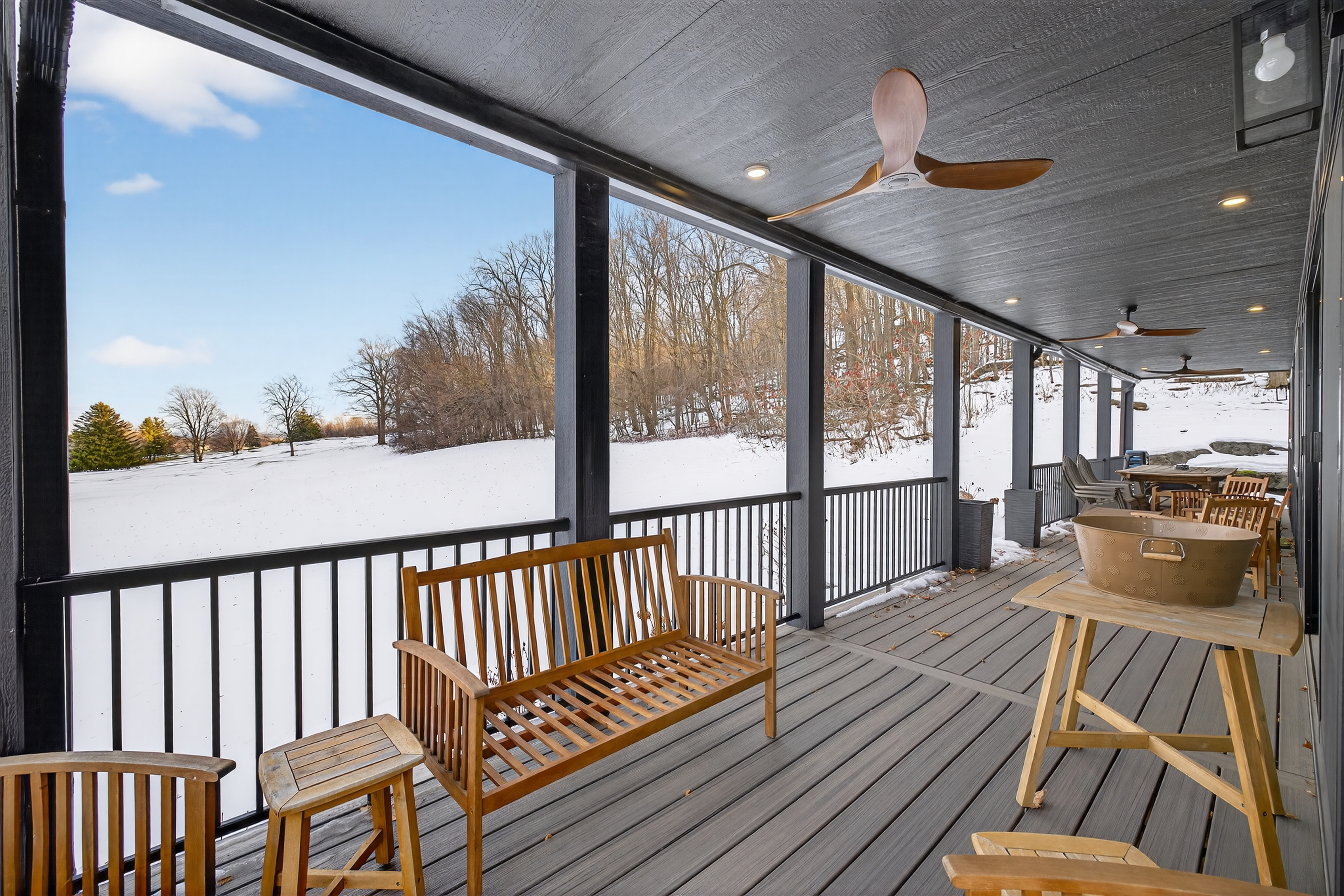 - Christina Cianciosi grew up admiring the house at 101 Alton Street in Syracuse which borders Bellevue Country Club. In 2022, she bought the unique home and gave it an extensive renovation. The view from one of the two wraparound decks. Courtesy of Kyle Fedrizzi, owner of kfotography315, LLC.