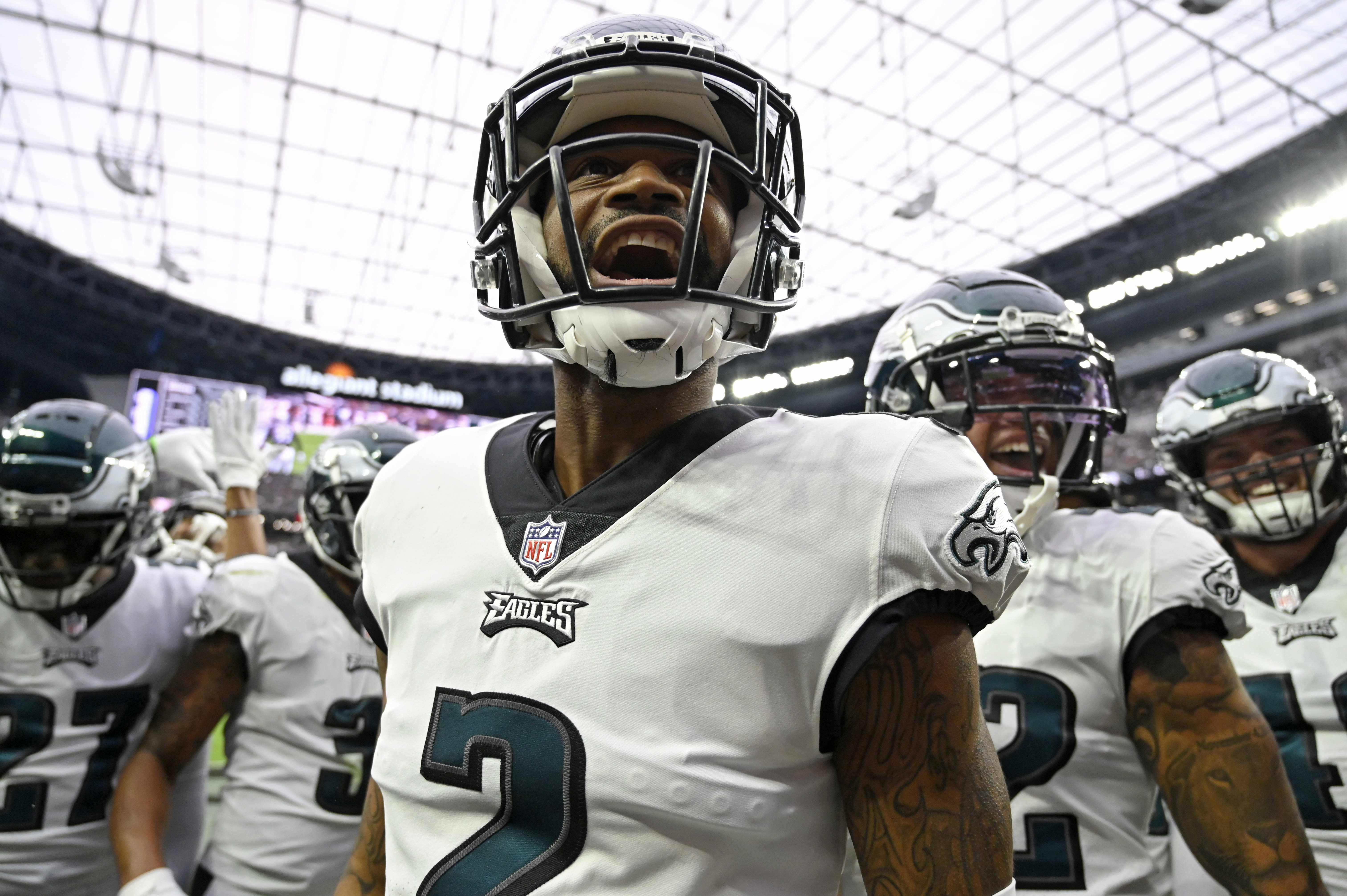 Darius Slay Celebrates with the Fans Philadelphia Eagles