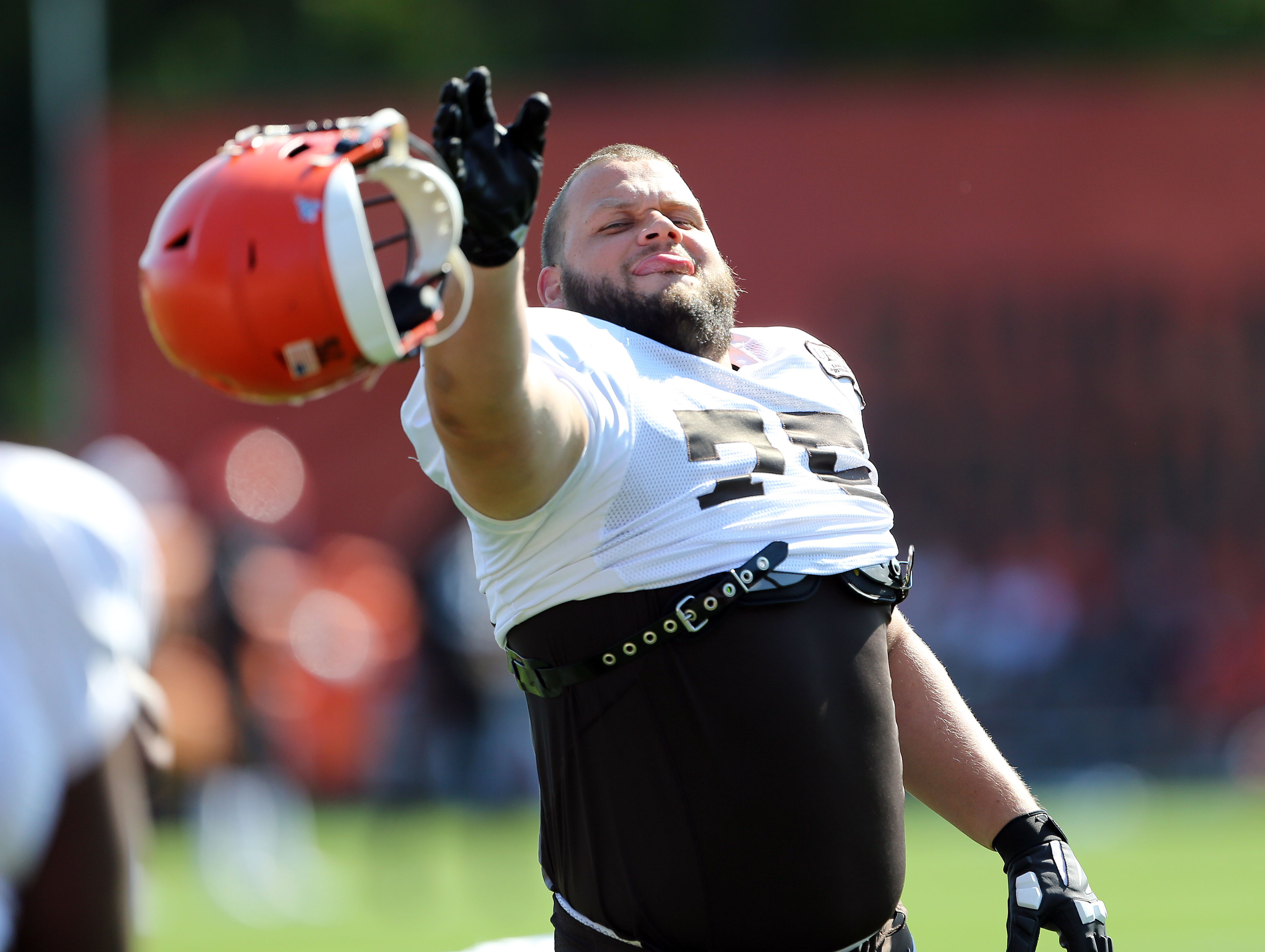 Joel Bitonio Cleveland Browns Nike Practice-Used #75 White Jersey from 2020  NFL Season