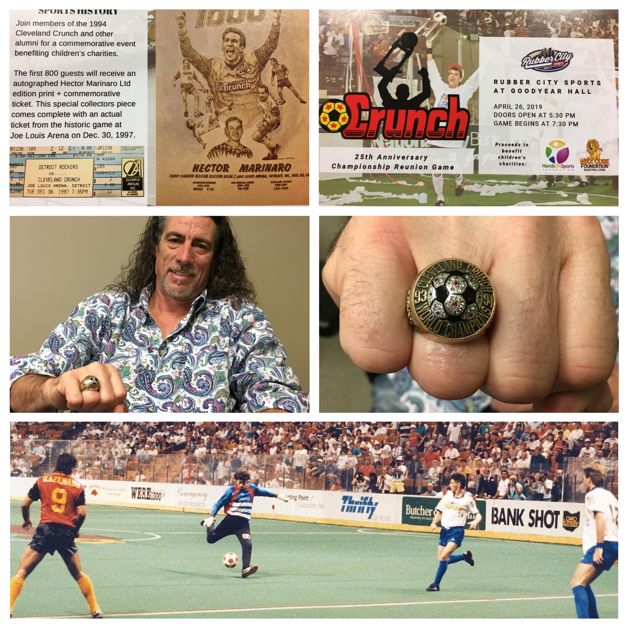 Cleveland Crunch 25th anniversary championship reunion game set