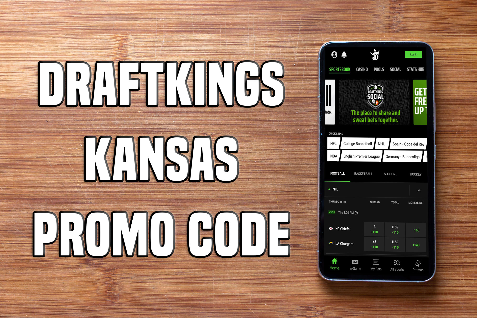 DraftKings Kansas promo code: bet $5, win $200 NFL Week 3 bonus 