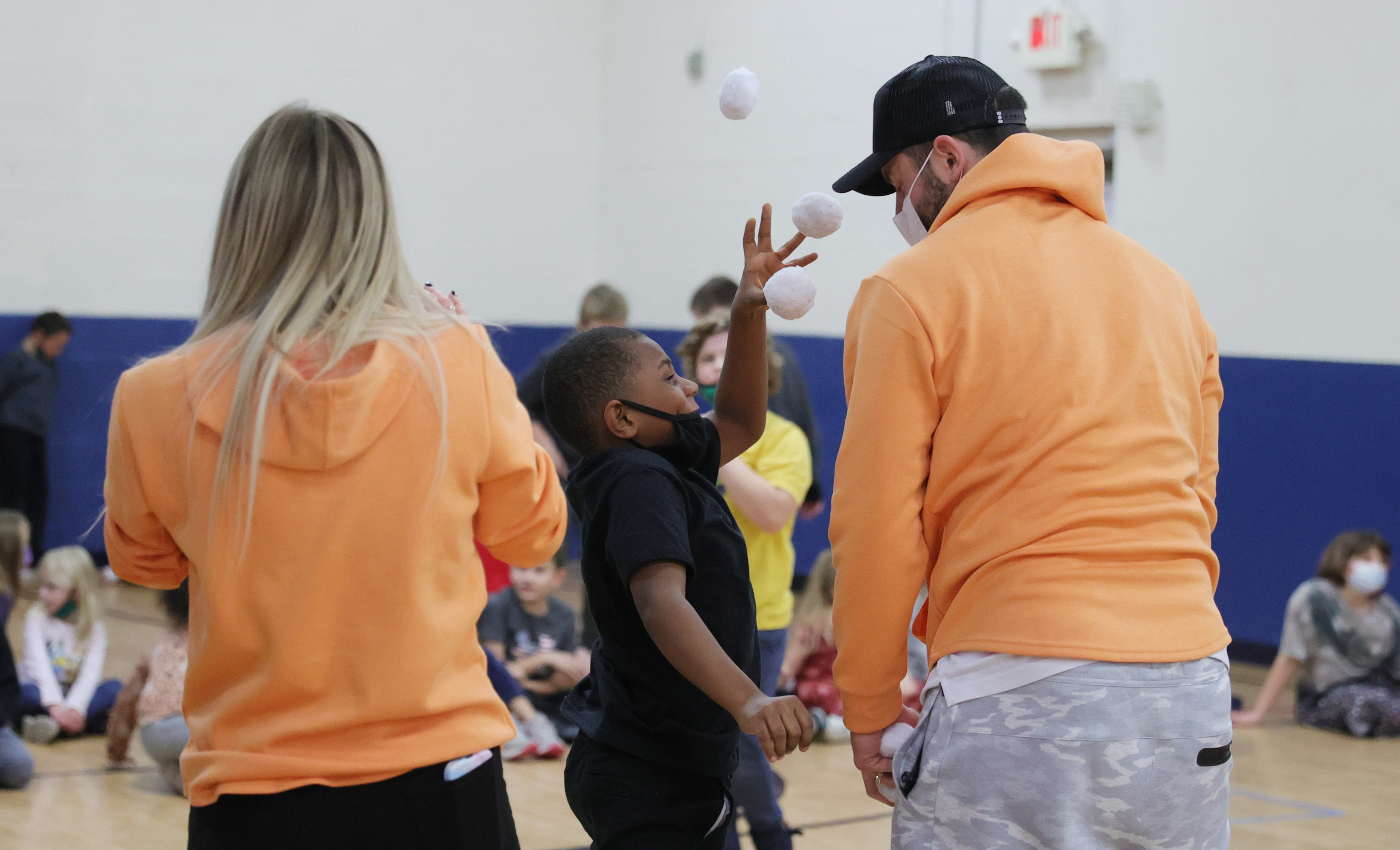 Baker and Emily Mayfield donate gifts to Boys and Girls Clubs in Elyria, December 13, 2021