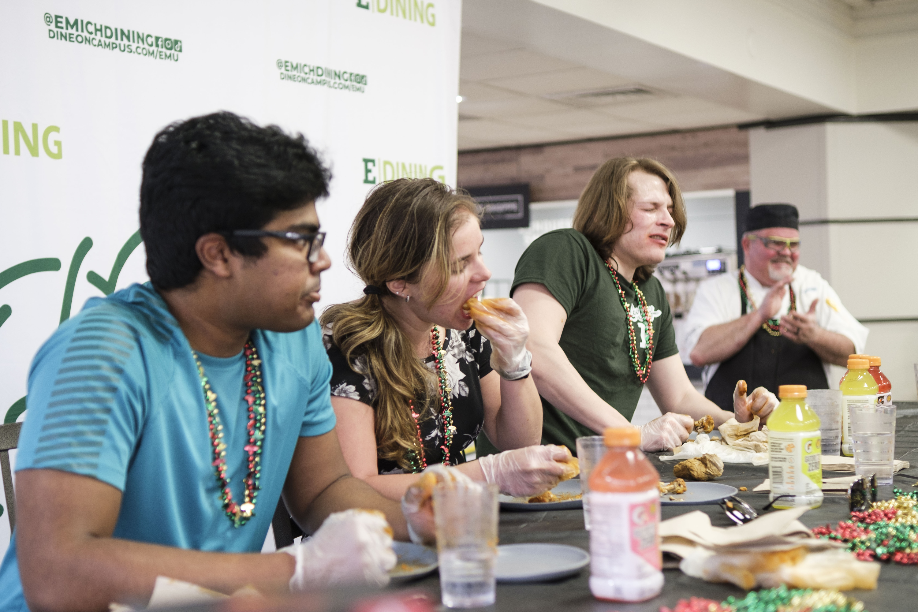 Hot Ones” style wing eating contest held for charity on EMU campus -  mlive.com