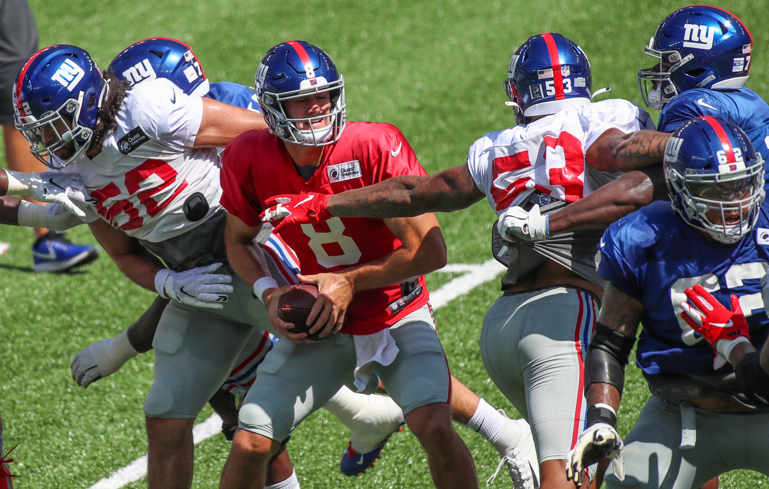 New York Giants running back Gary Brightwell (23) stands on the